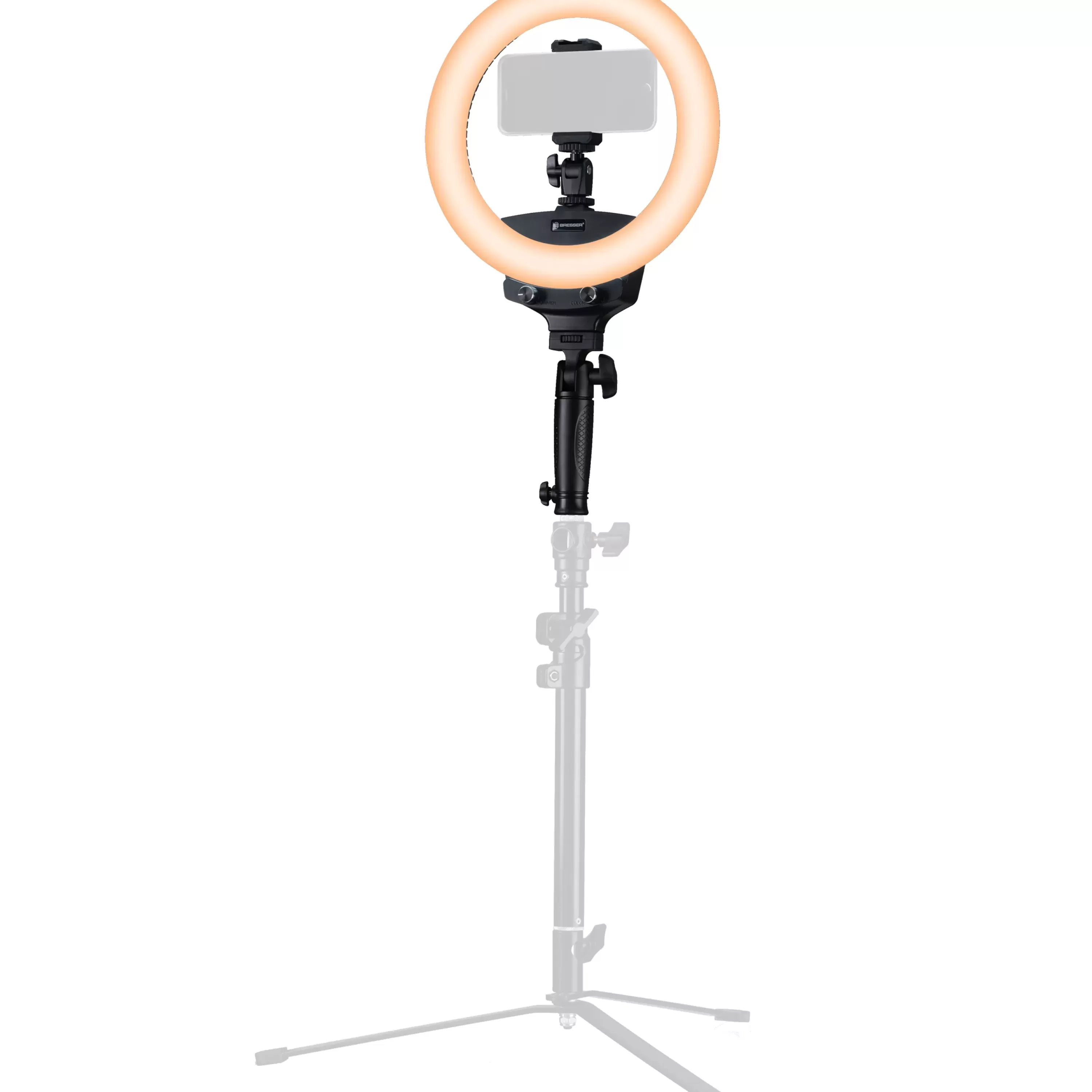 Discount Bresser BR-22B Bi-Color LED-Ringleuchte mit Handgriff und Stativanschluss