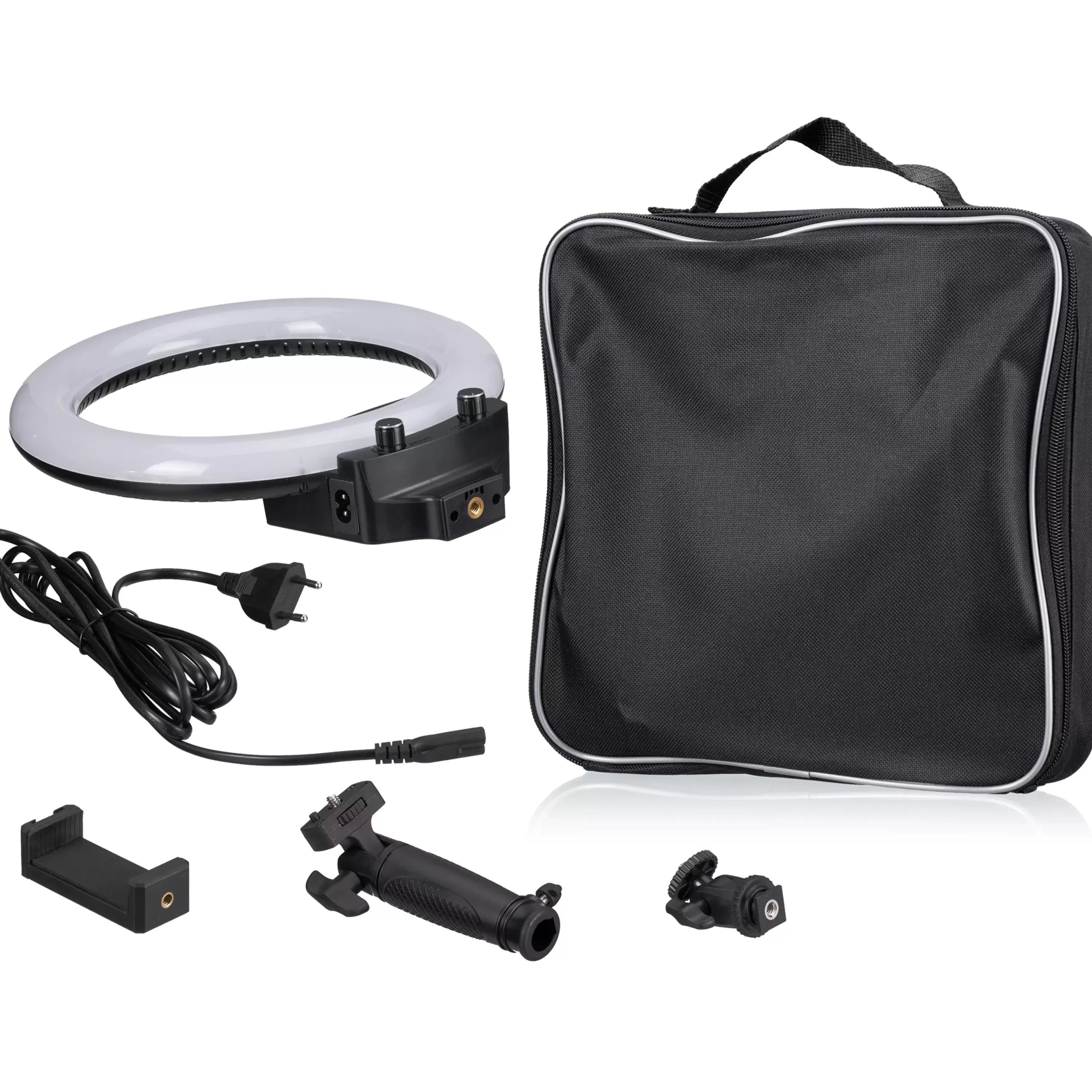 Discount Bresser BR-22B Bi-Color LED-Ringleuchte mit Handgriff und Stativanschluss