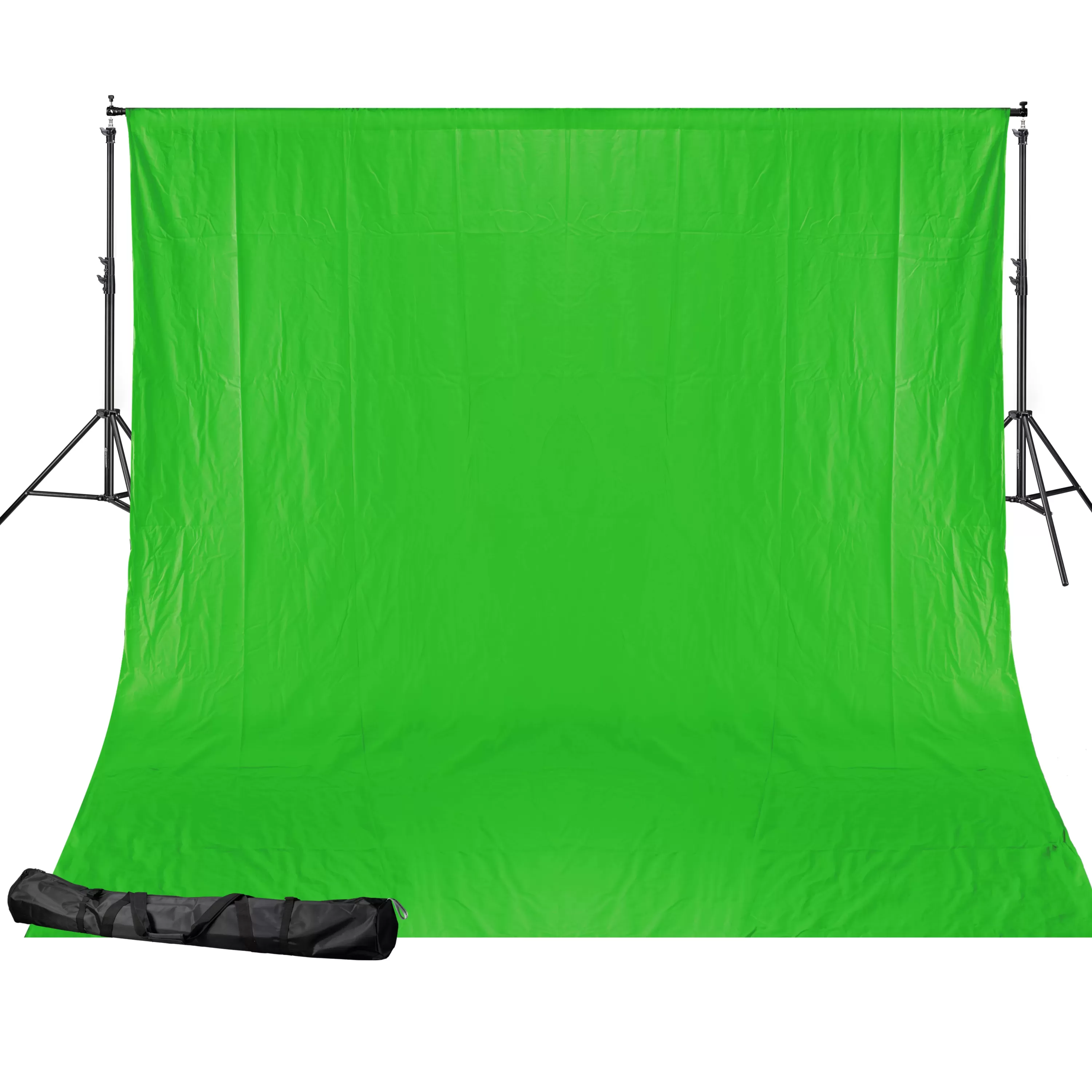 Best Bresser BR-D24 Hintergrundsystem + Greenscreen/ Chromakey Grün Hintergrundstoff 2,5 x 3m