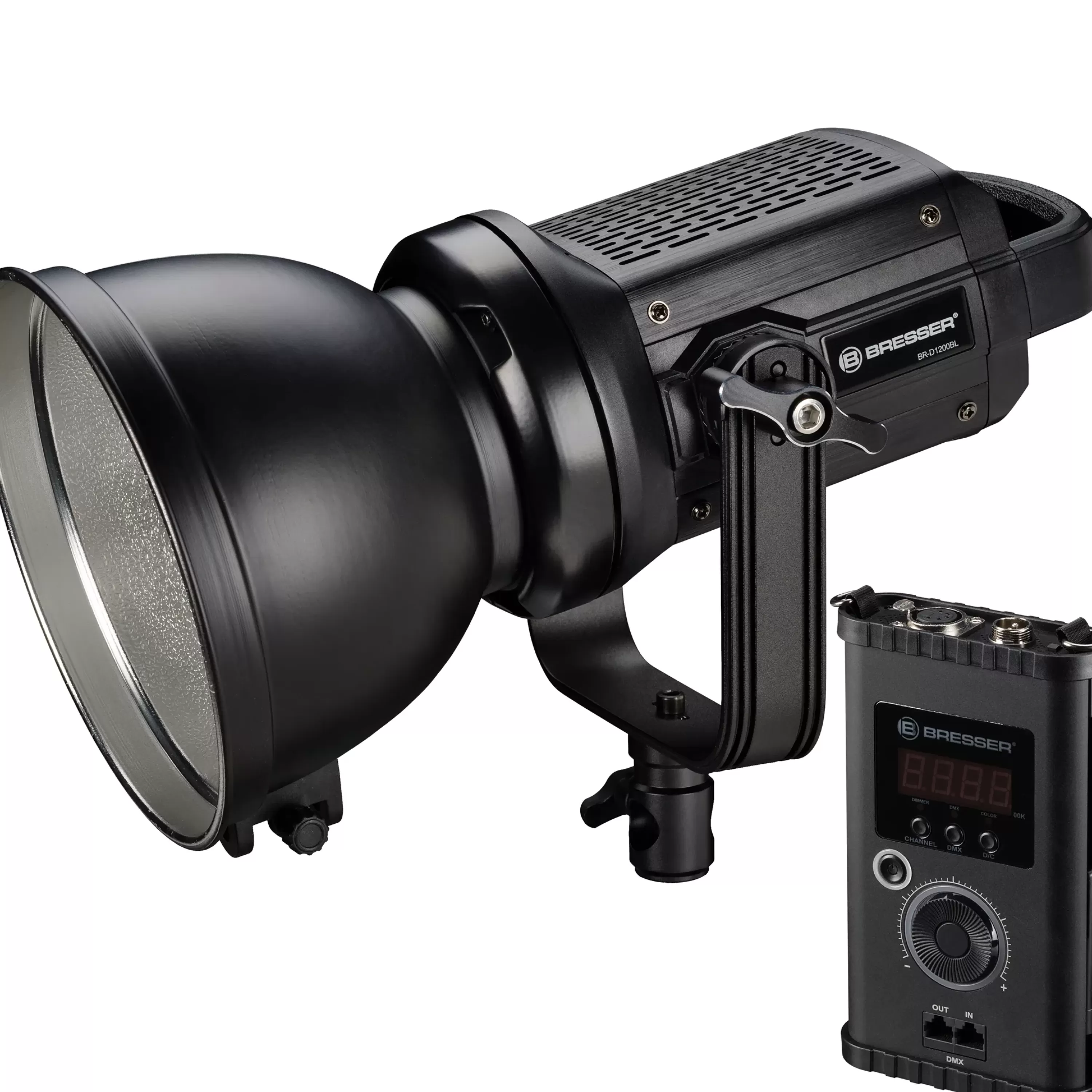 Clearance Bresser BR-D1200BL COB LED Studiolampe 120W mit Bowens-Anschluss für Softboxen