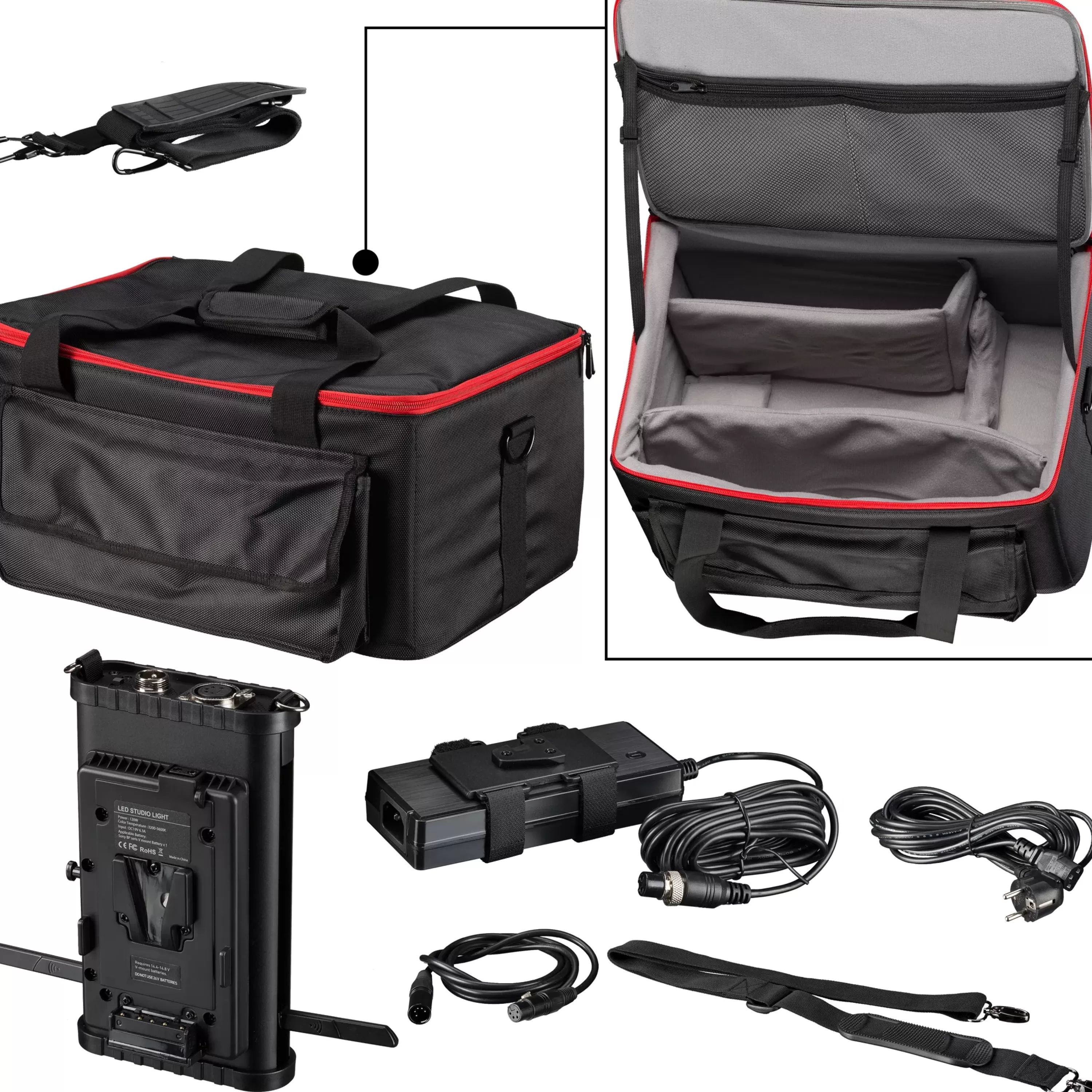 Clearance Bresser BR-D1200BL COB LED Studiolampe 120W mit Bowens-Anschluss für Softboxen