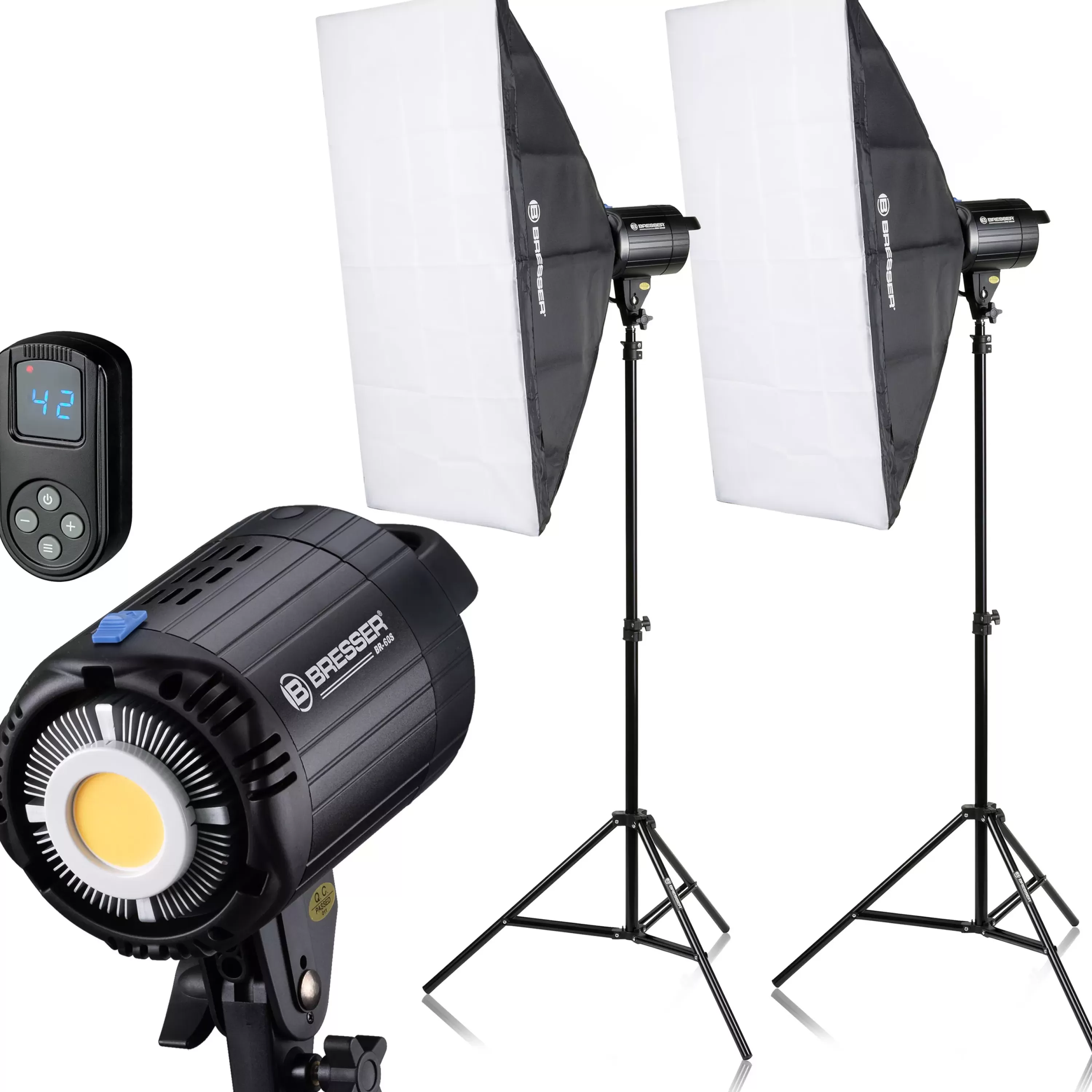 Discount Bresser BR-60S COB LED-Tageslicht-Set 60W mit Softboxen