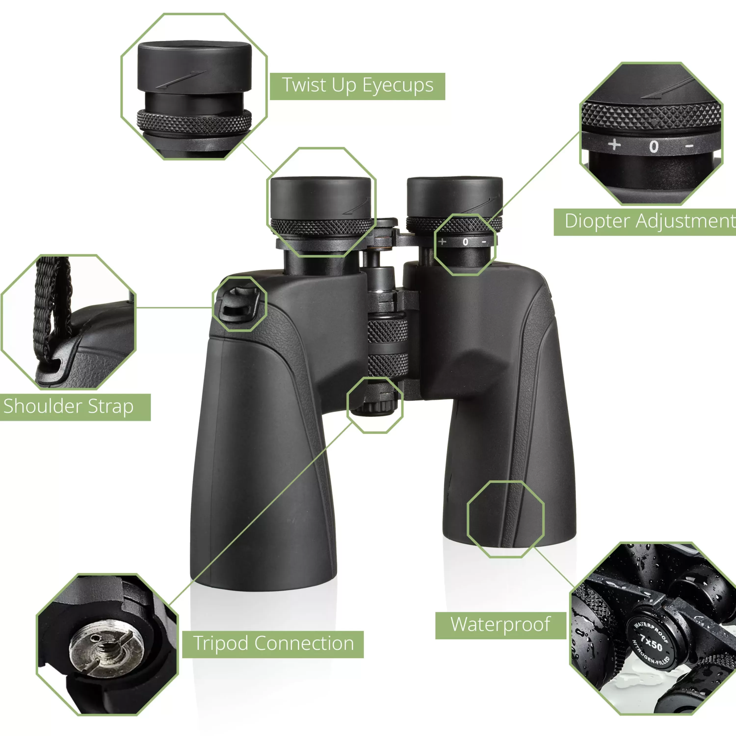 Flash Sale Bresser Corvette 7x50 Porro Fernglas - wasserdicht
