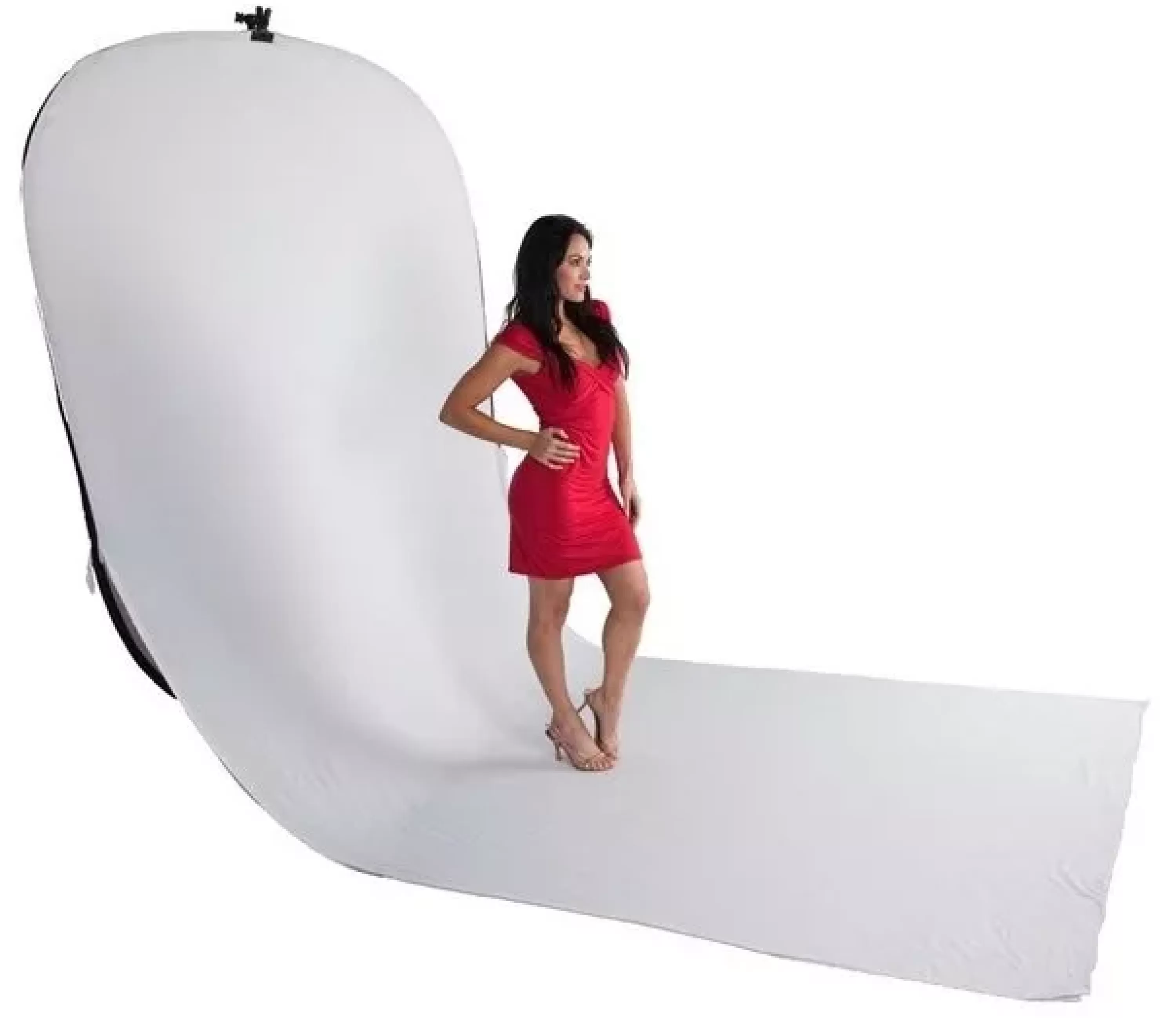 Flash Sale Bresser Falthintergrund BR-TR11 Schwarz/Weiß 180 x 240 cm mit Schleppe in weiß 240 cm