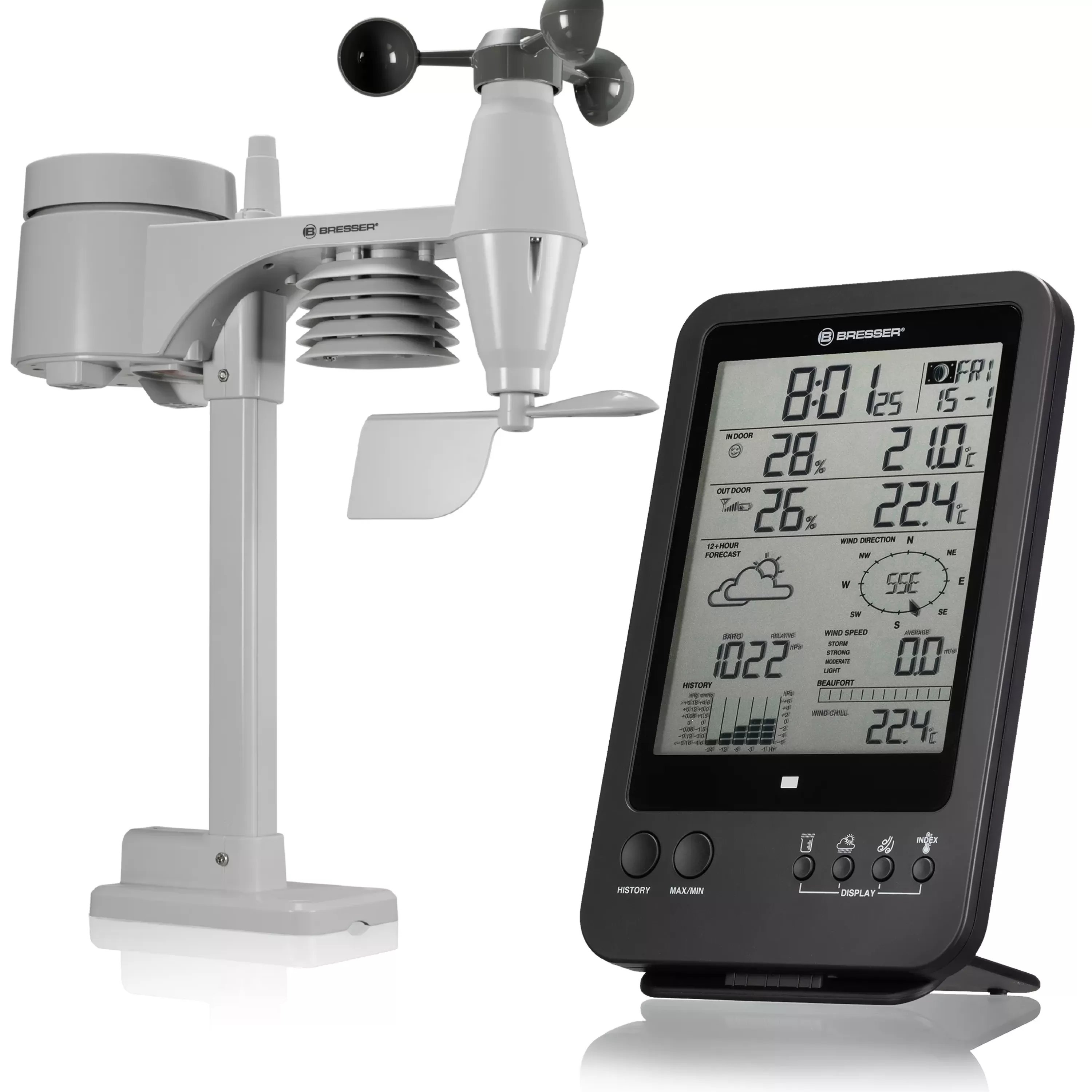 Shop Bresser 5-in-1-Wetterstation, schwarz