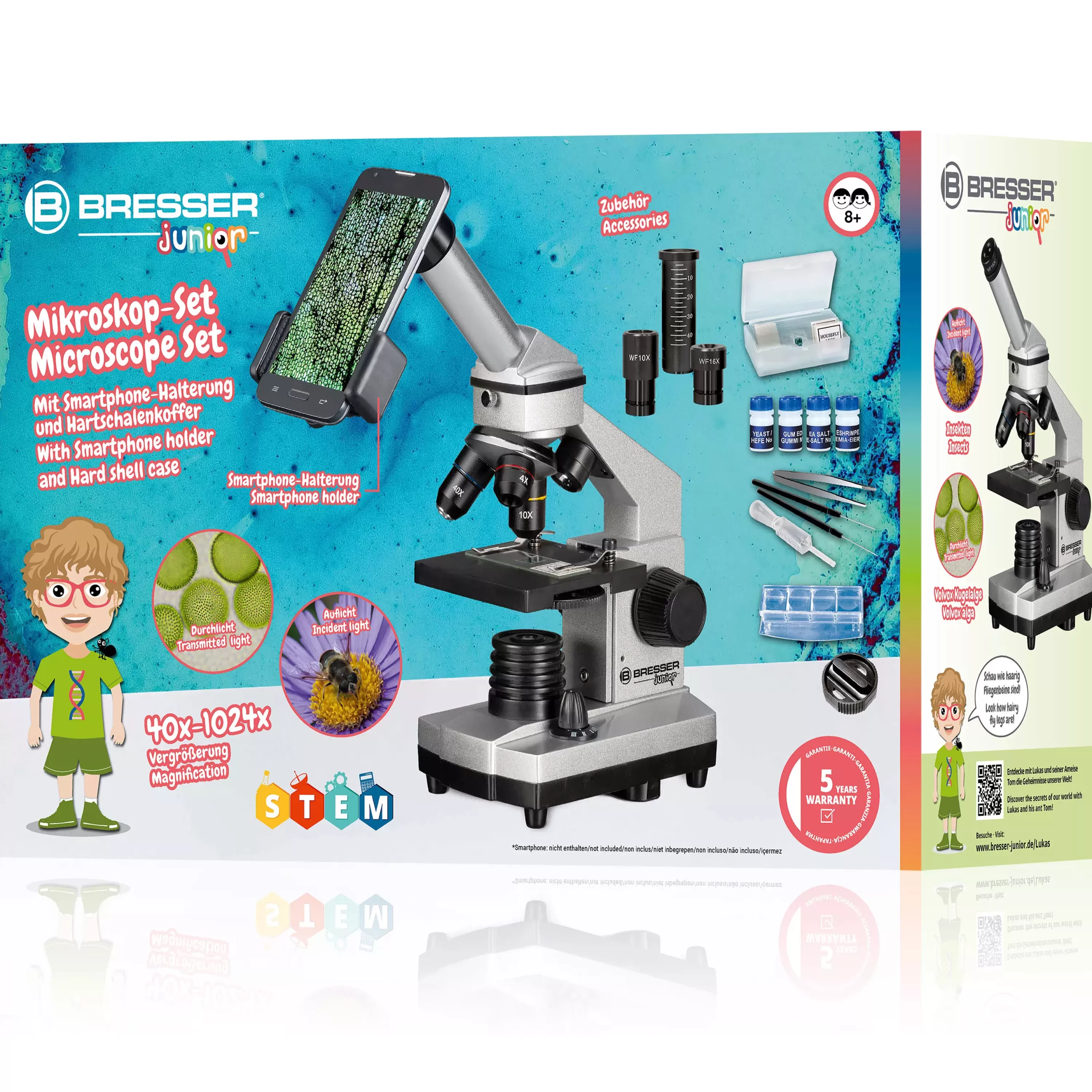 Online Bresser JUNIOR Biolux CA 40x-1024x Mikroskop inkl. Smartphone Halterung