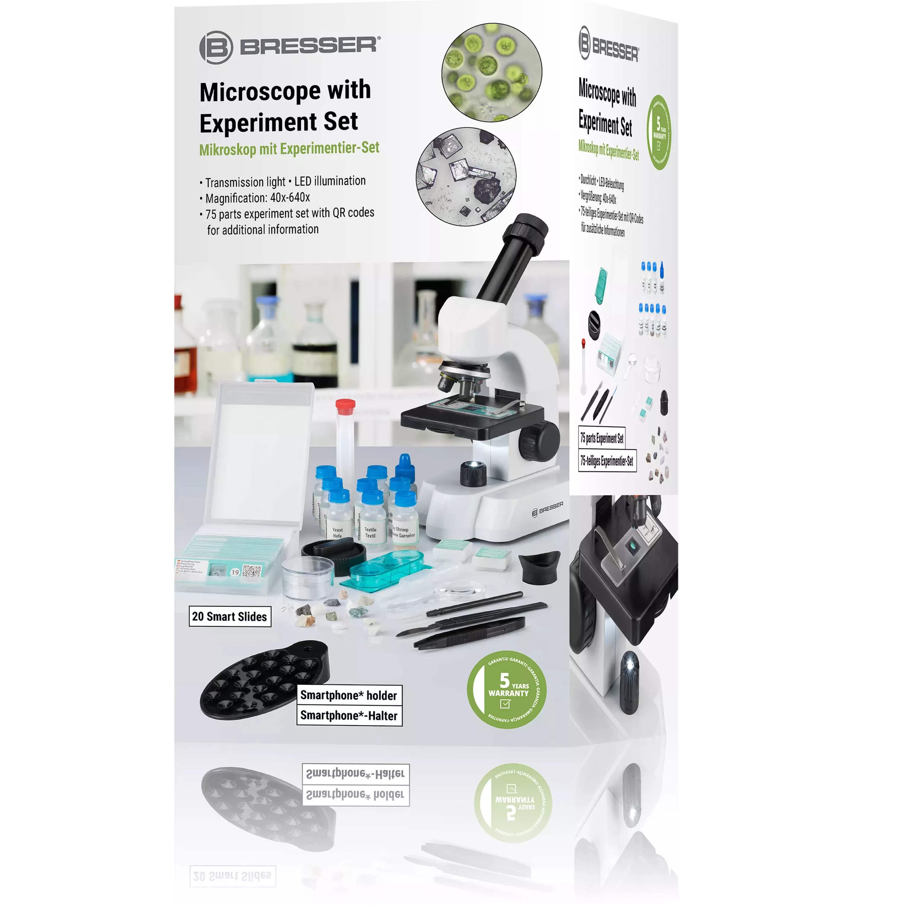 Shop Bresser JUNIOR 40-640x Mikroskop mit smartem Experimentier-Set mit QR-Code für Zusatzinfos