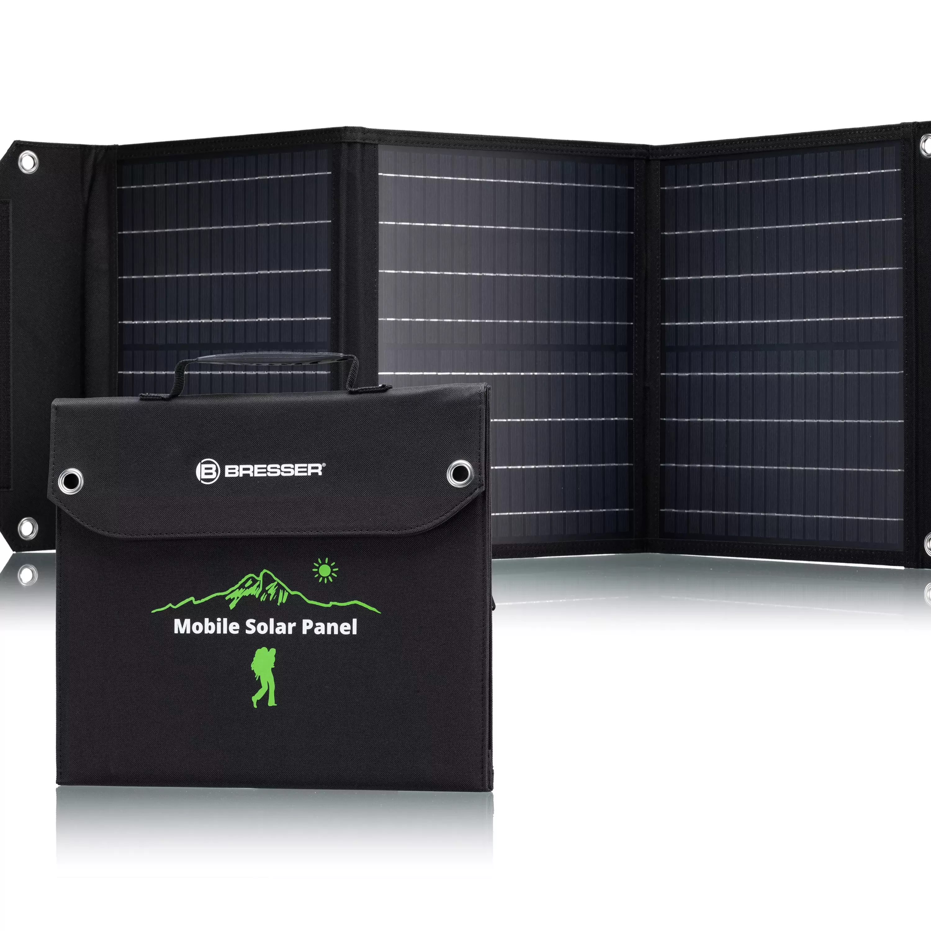Shop Bresser Mobiles Solar-Ladegerät 40 Watt mit USB- u. DC-Anschluss