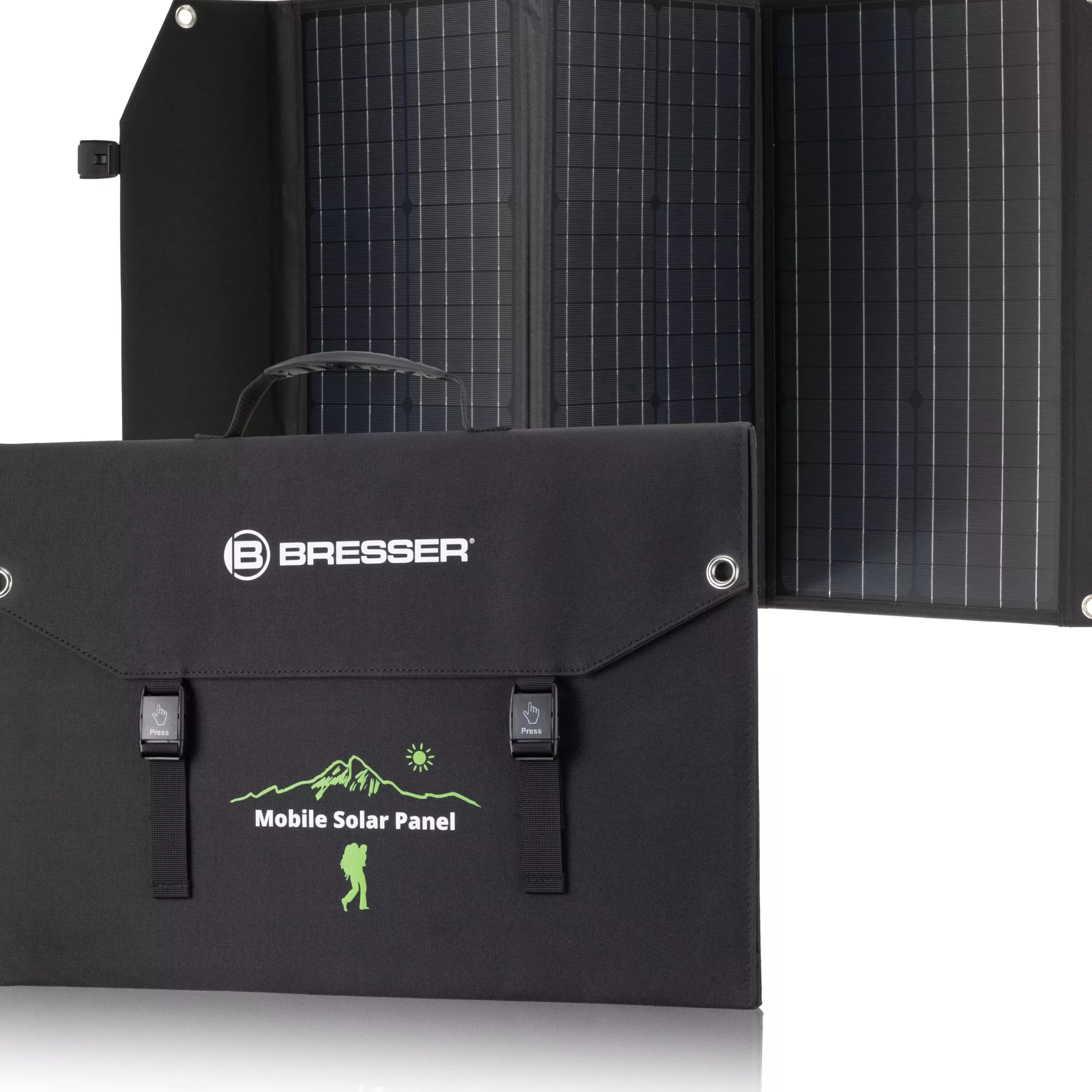 Hot Bresser Mobiles Solar-Ladegerät 90 Watt mit USB- u. DC-Anschluss
