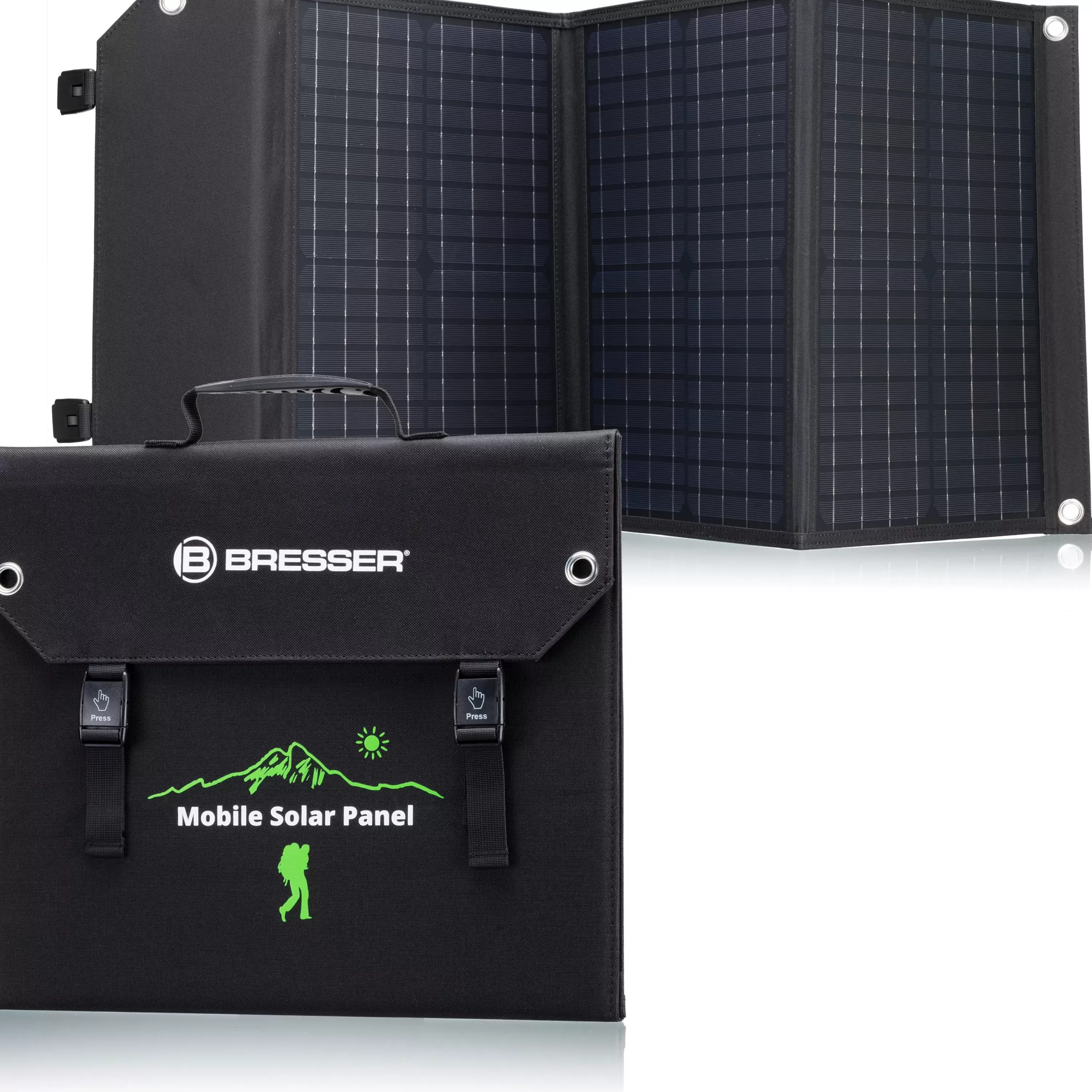 Cheap Bresser Mobiles Solar-Ladegerät 60 Watt mit USB- u. DC-Anschluss