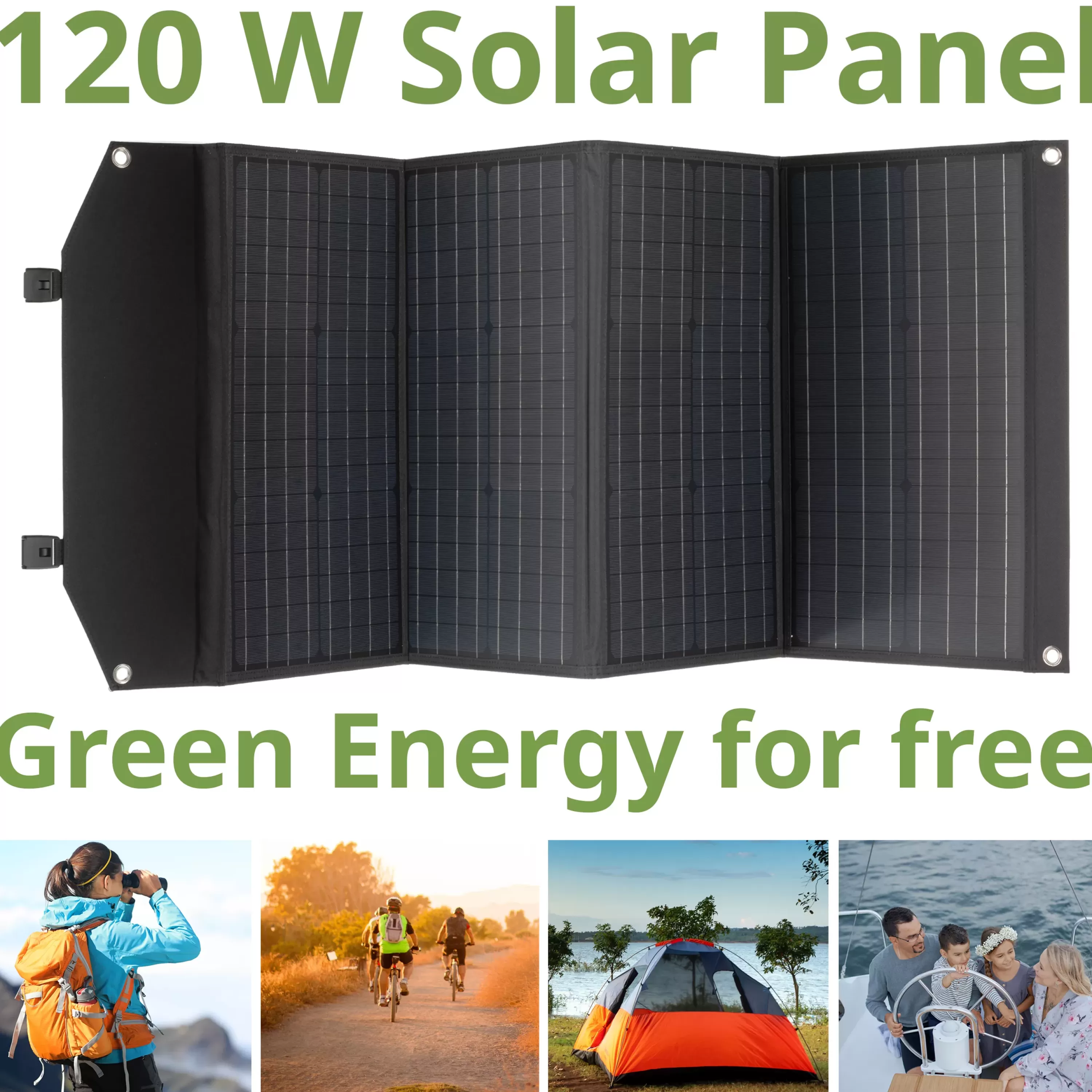 Sale Bresser Mobiles Solar-Ladegerät 120 Watt mit USB- u. DC-Anschluss