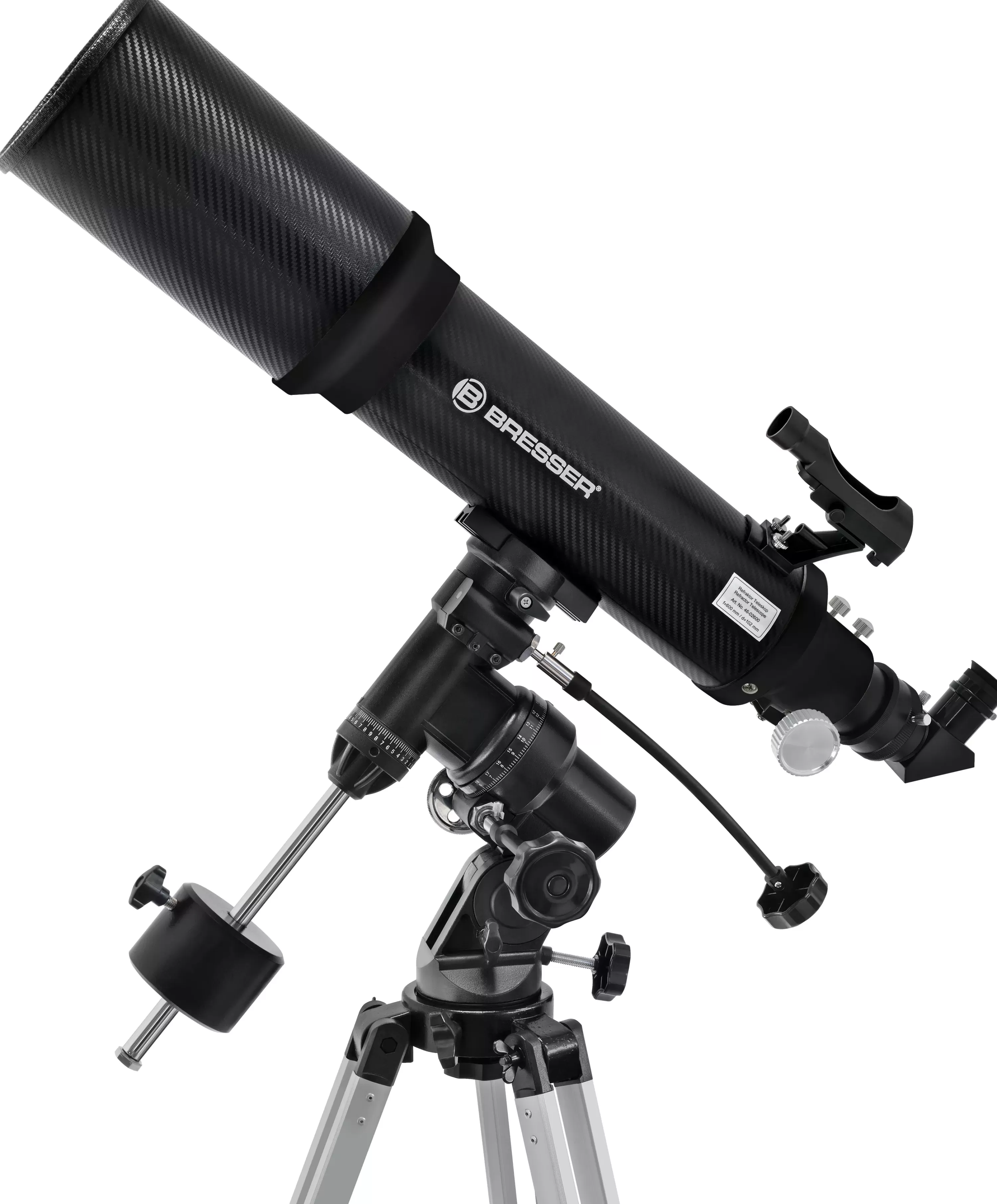 Best Bresser Polaris-II 102/600 EQ3 Linsenteleskop mit Smartphone-Adapter & Sonnenfilter