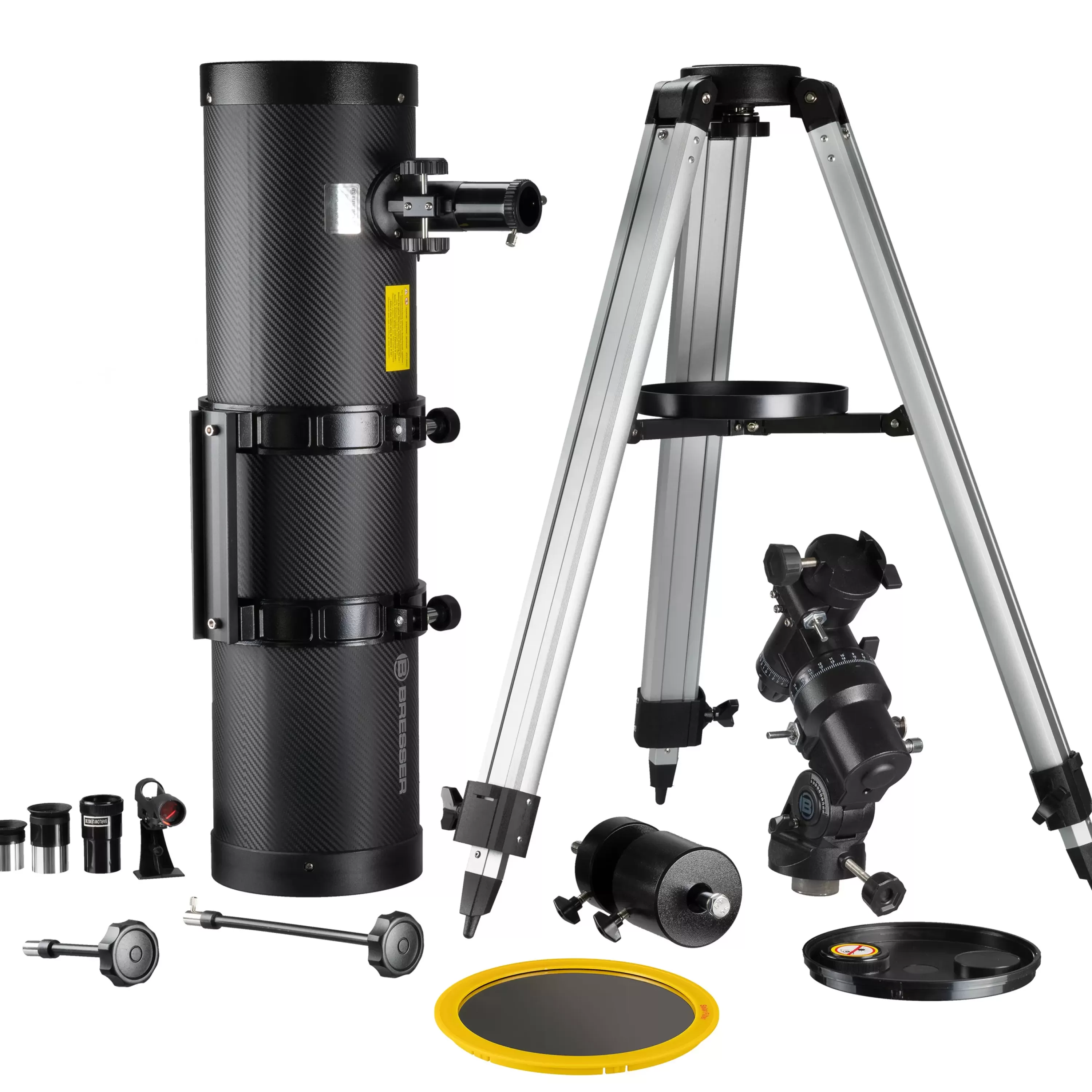 Fashion Bresser Pollux-II 150/1400 EQ3 Spiegelteleskop mit Smartphone-Adapter & Sonnenfilter