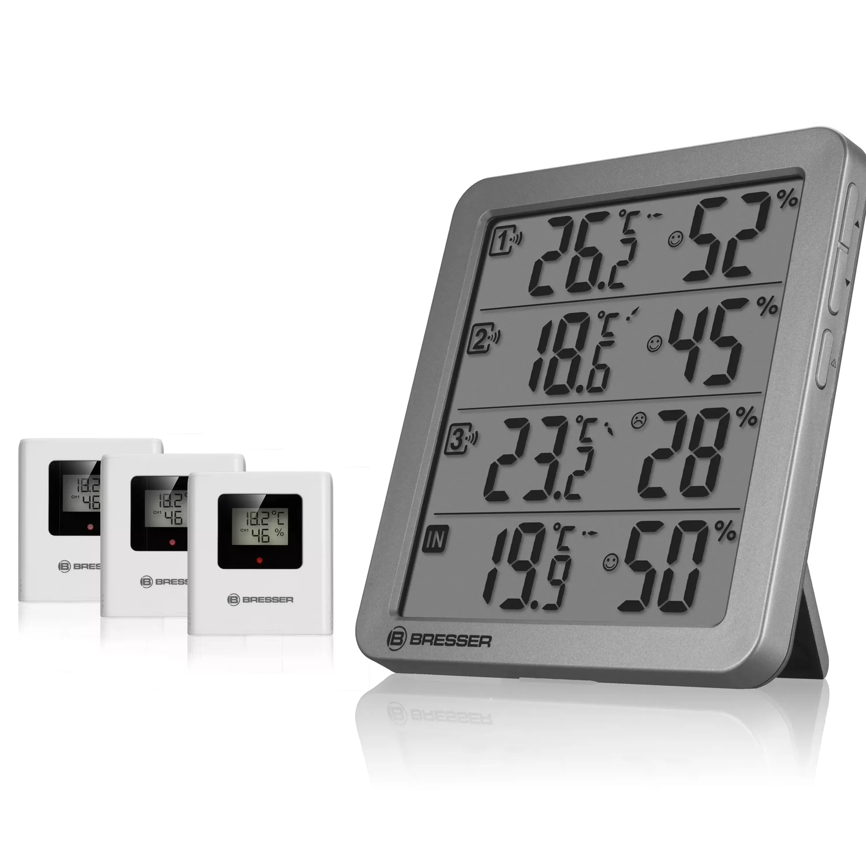 Best Bresser Quadro NV Thermo-Hygrometer grau