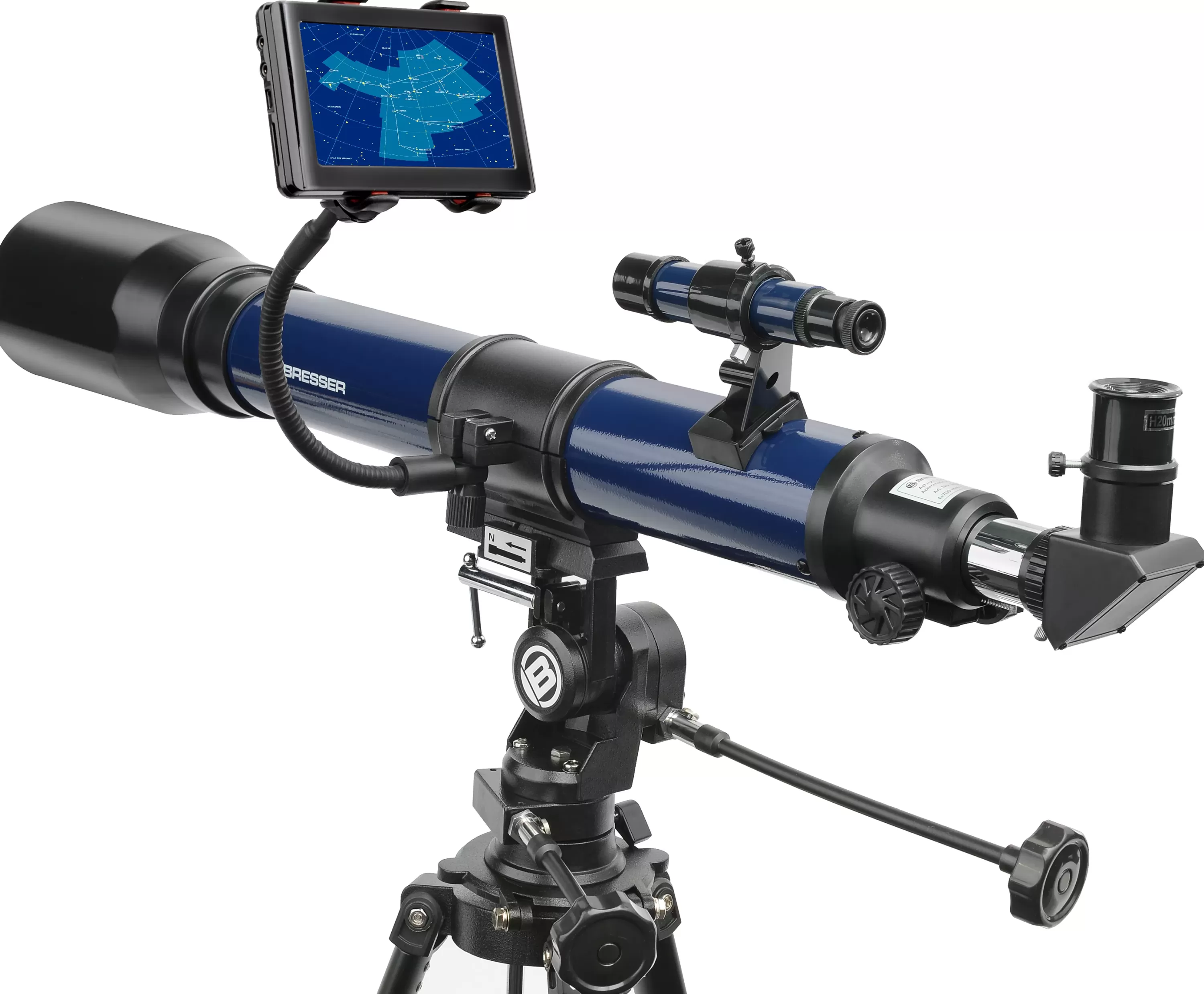 Hot Bresser SKYLUX Linsenteleskop 70/700mm mit Smartphone-Halter und Sonnenfilter