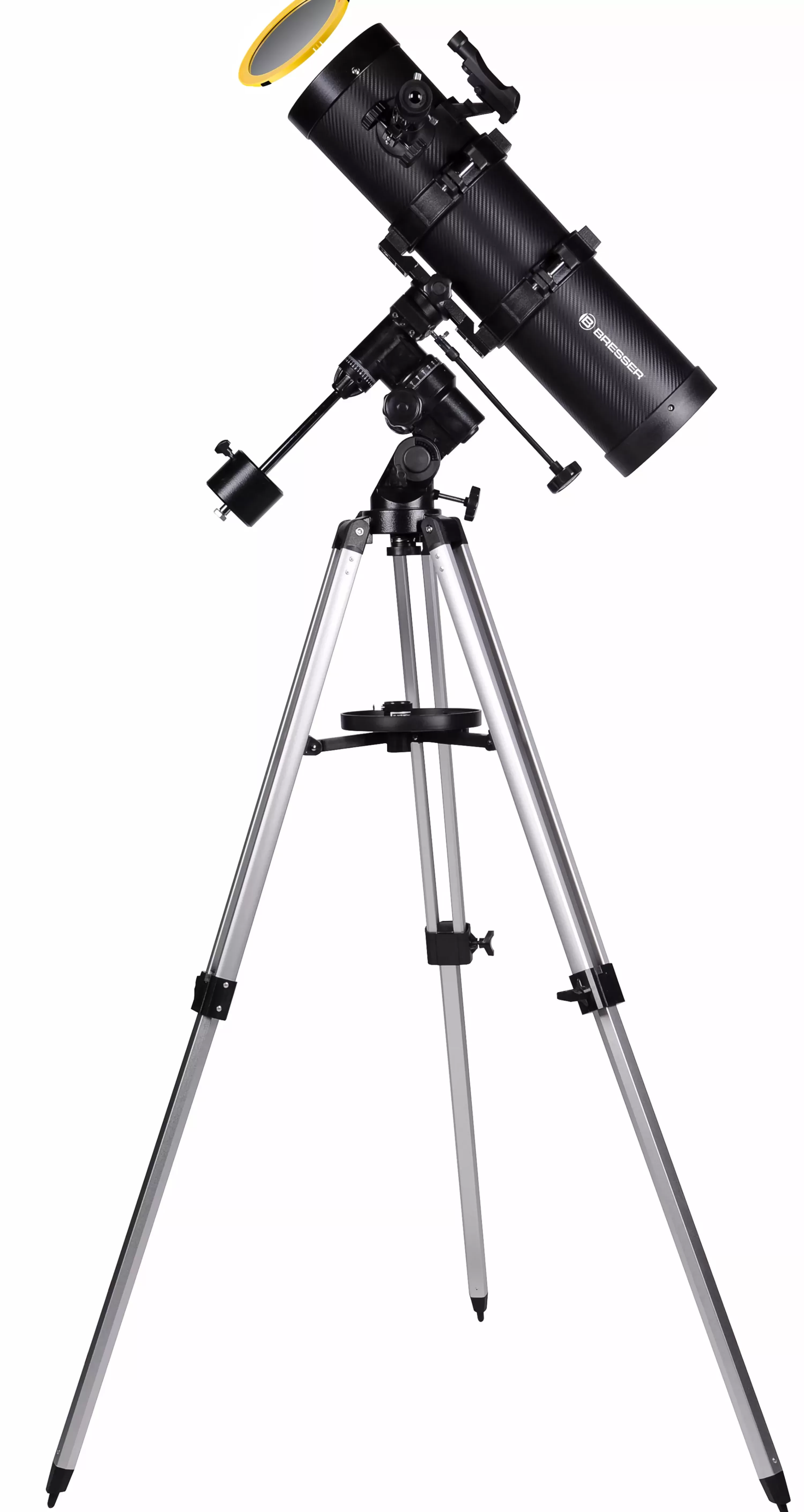 Hot Bresser Spica-I 130/650 EQ3 Spiegelteleskop mit Smartphone-Adapter & Sonnenfilter