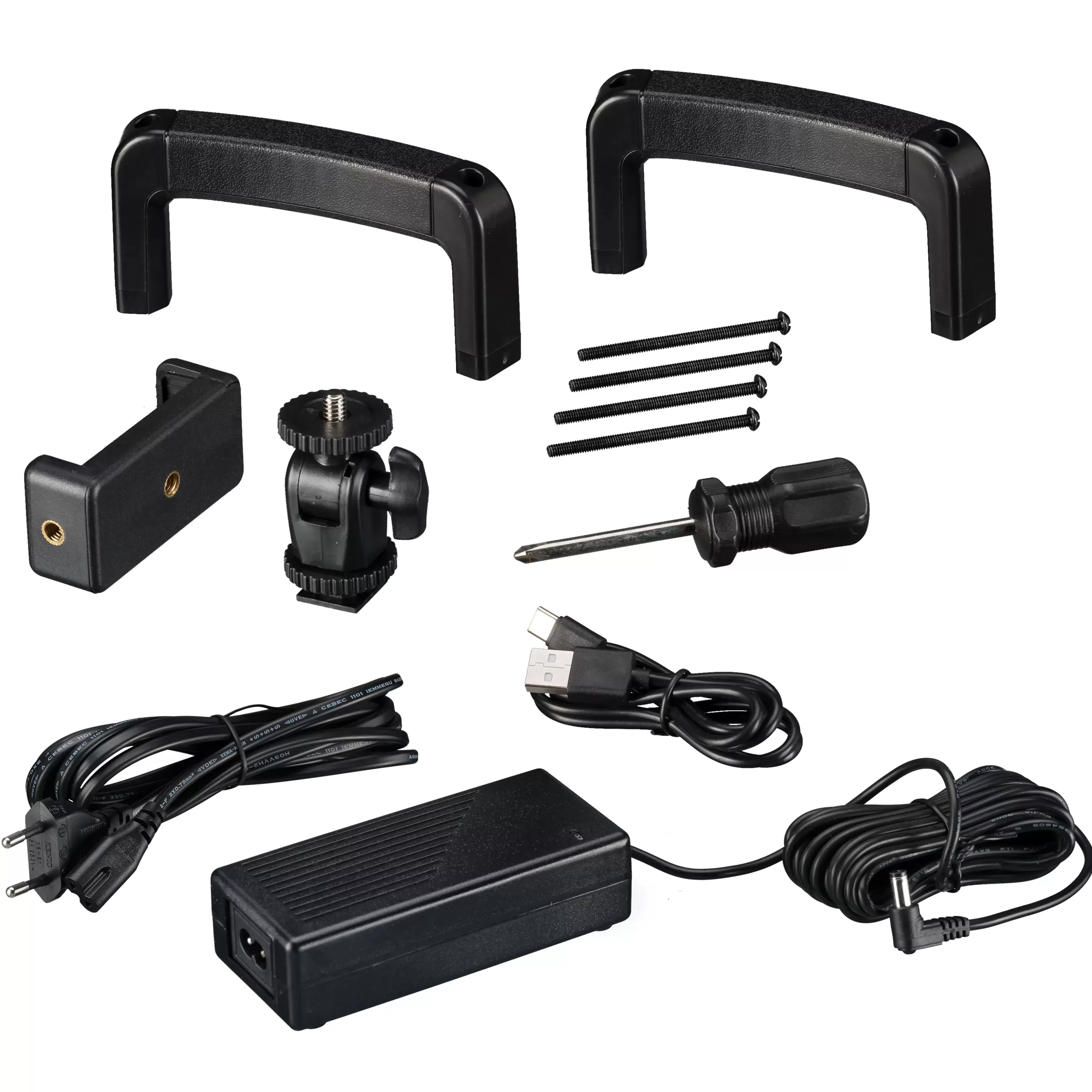 New Bresser STR-48B Bi-Color LED Ringleuchte 48W dimmbar mit Kamera- und Smartphonehalter