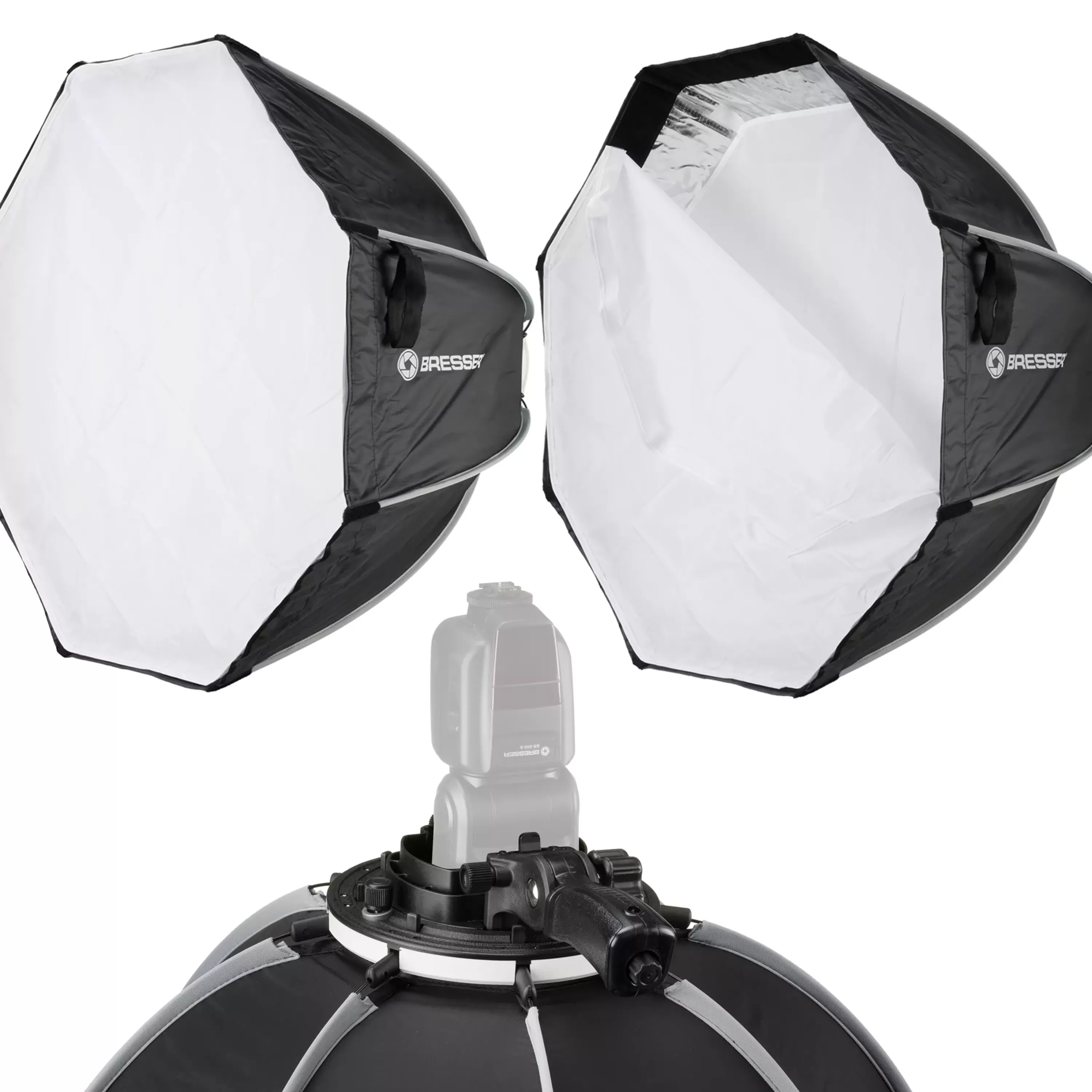 Sale Bresser Super Quick Schnellspann-Octabox/Softbox 90cm für Kamerablitze
