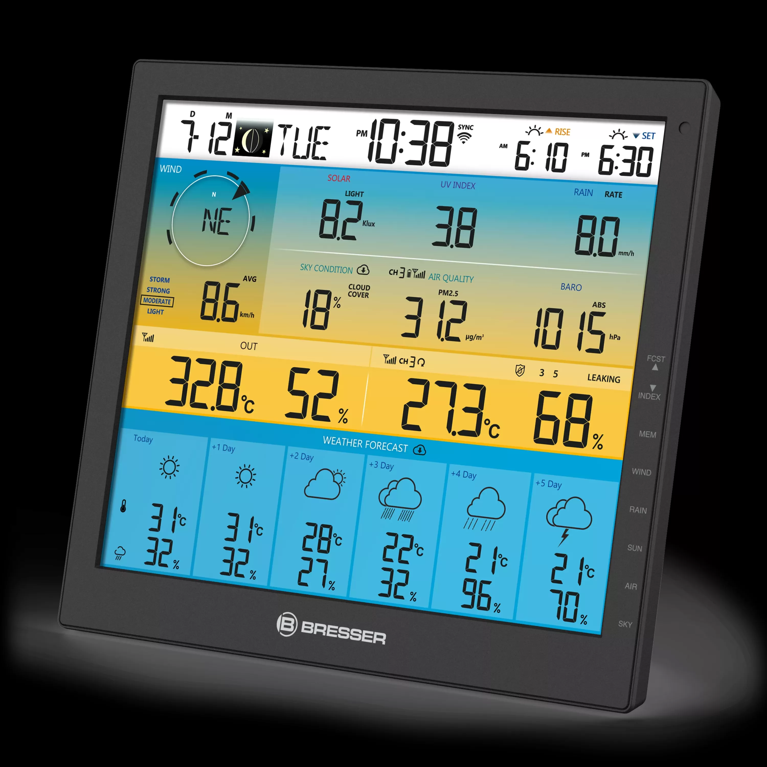 Cheap Bresser 6-Tage 4CAST PRO SF WLAN-Wetterstation 7-in-1 solar
