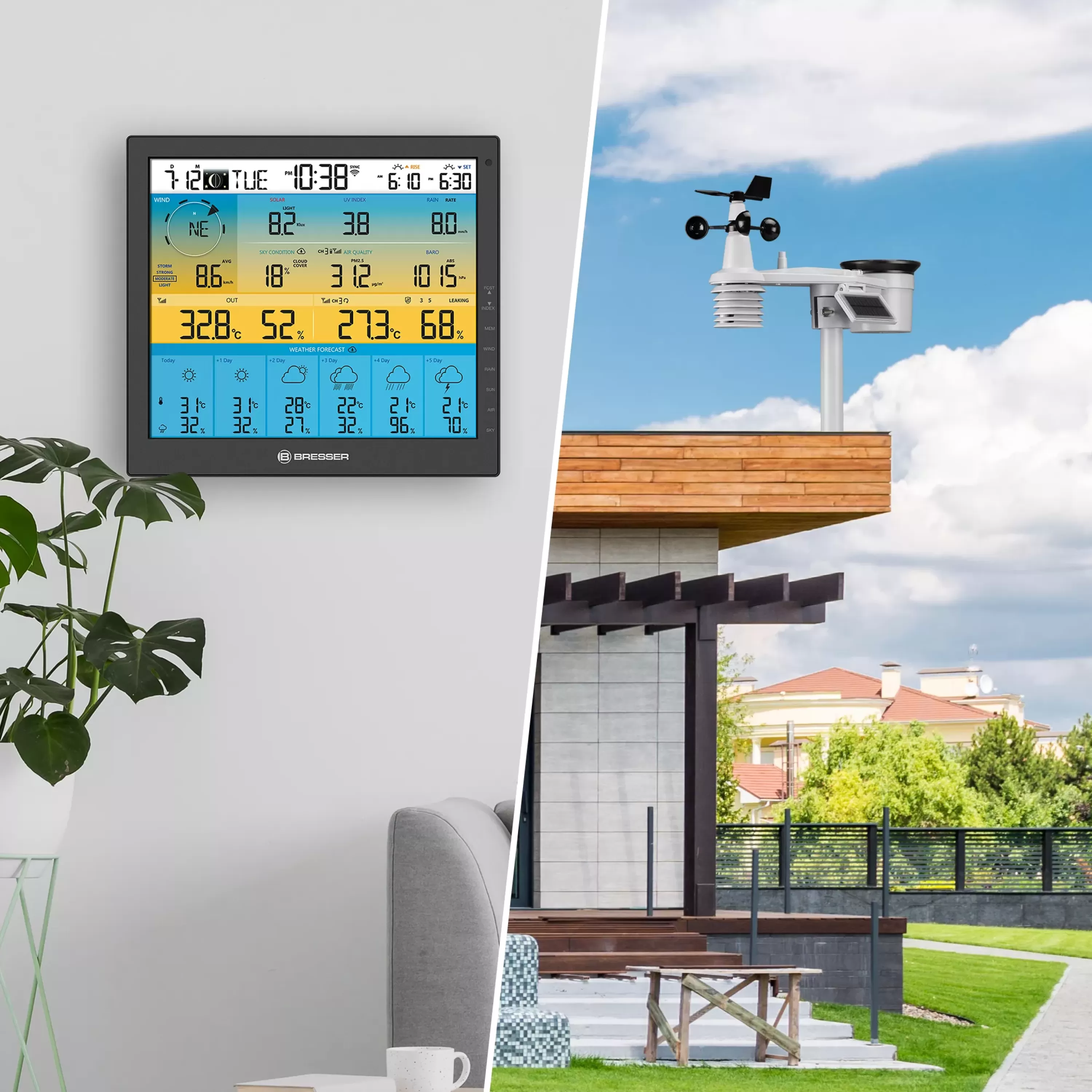 Cheap Bresser 6-Tage 4CAST PRO SF WLAN-Wetterstation 7-in-1 solar