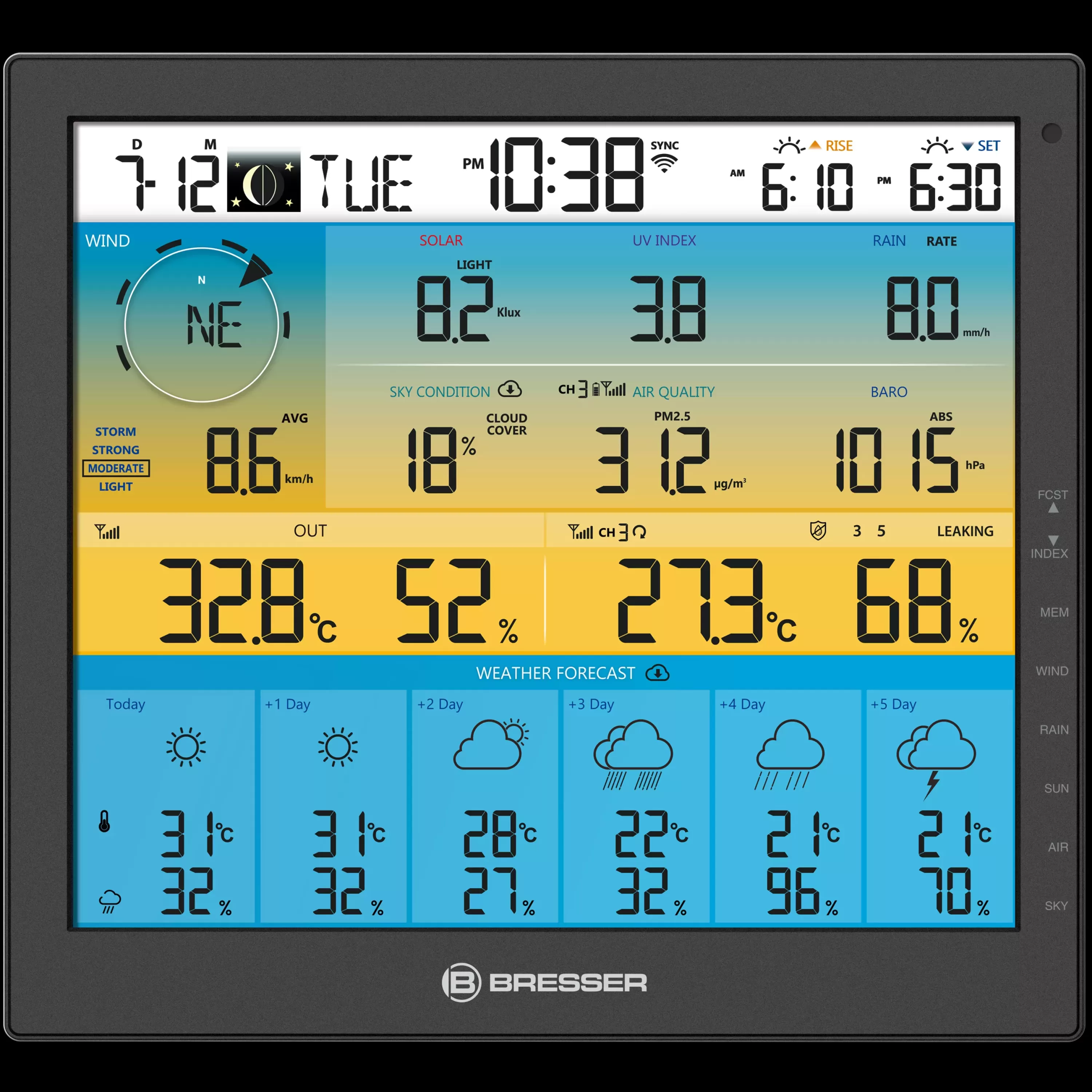 Cheap Bresser 6-Tage 4CAST PRO SF WLAN-Wetterstation 7-in-1 solar
