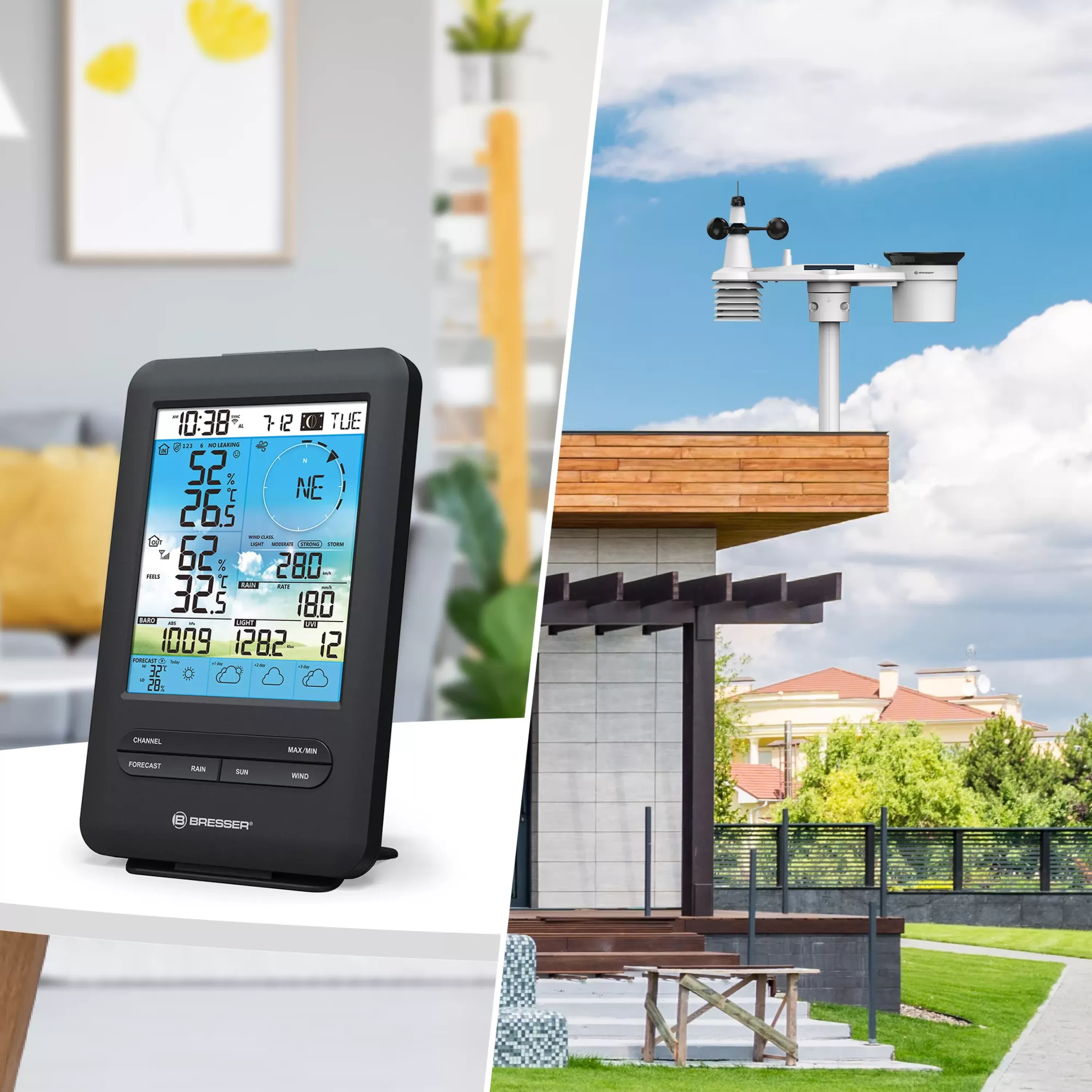 Cheap Bresser 4-Tage 4CAST WLAN-Wetterstation mit 7-in-1-Außensensor