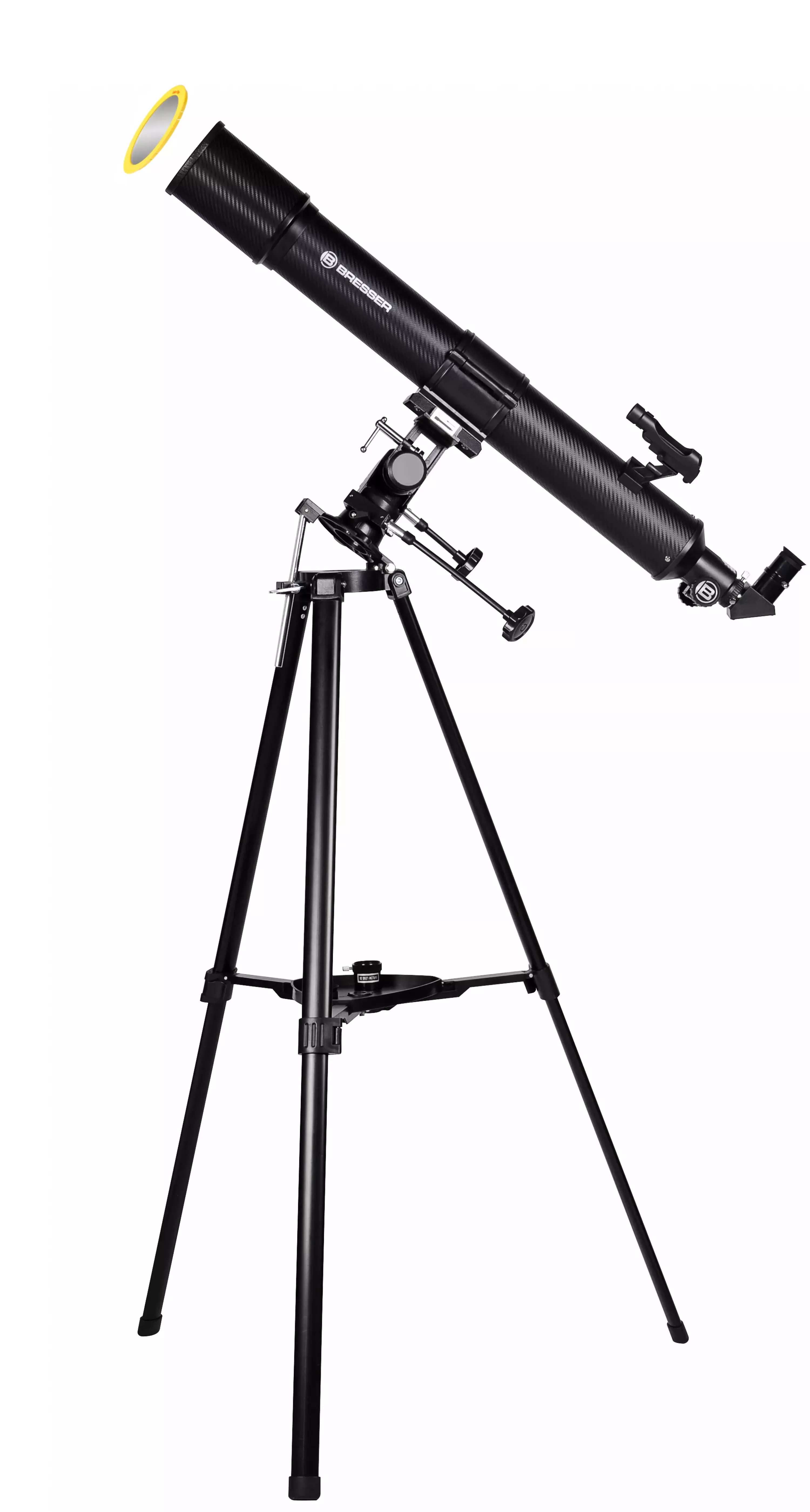 Sale Bresser Taurus 90/900 MPM Linsenteleskop mit Smartphone-Adapter & Sonnenfilter