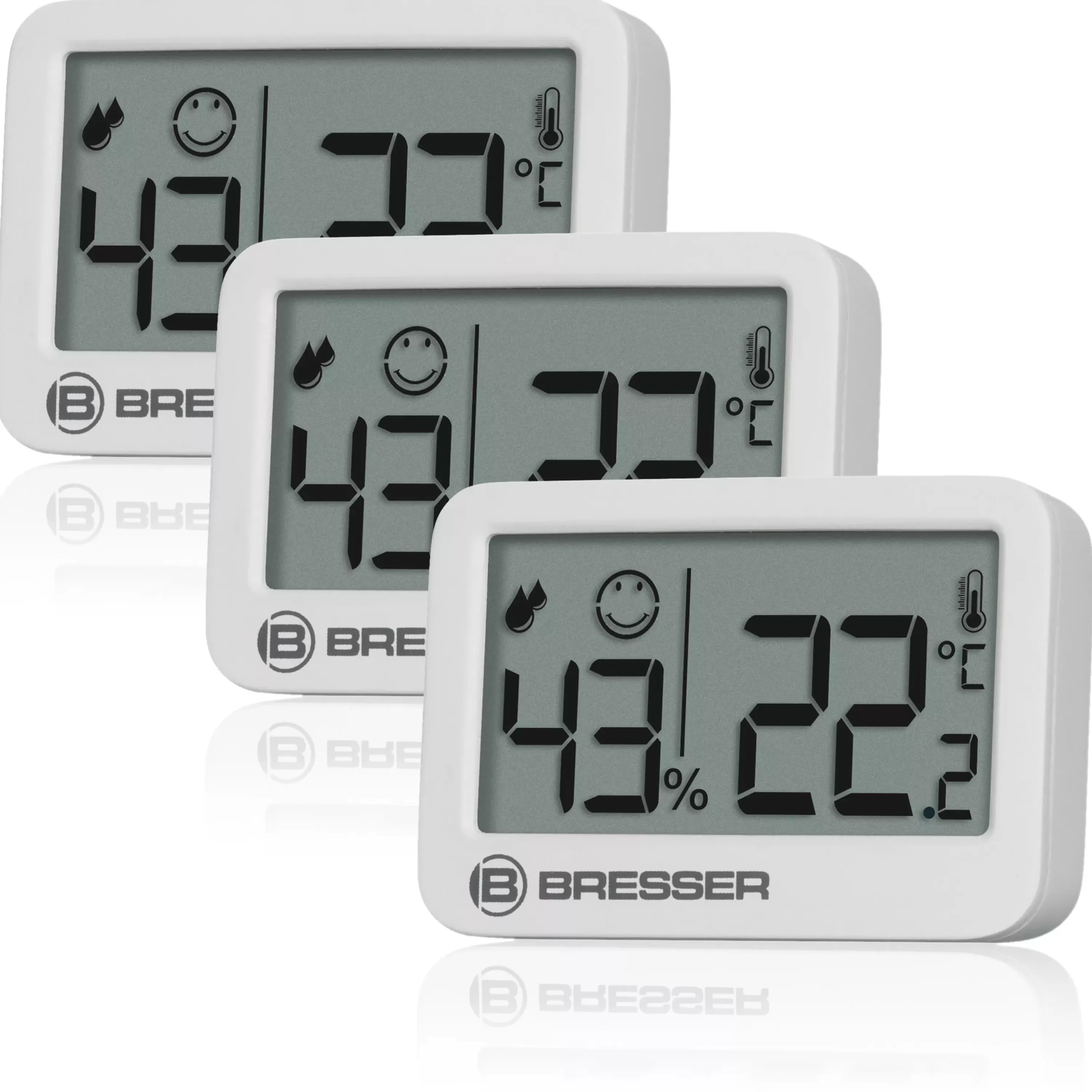 Fashion Bresser Tempy Thermo-Hygrometer 3er-Set