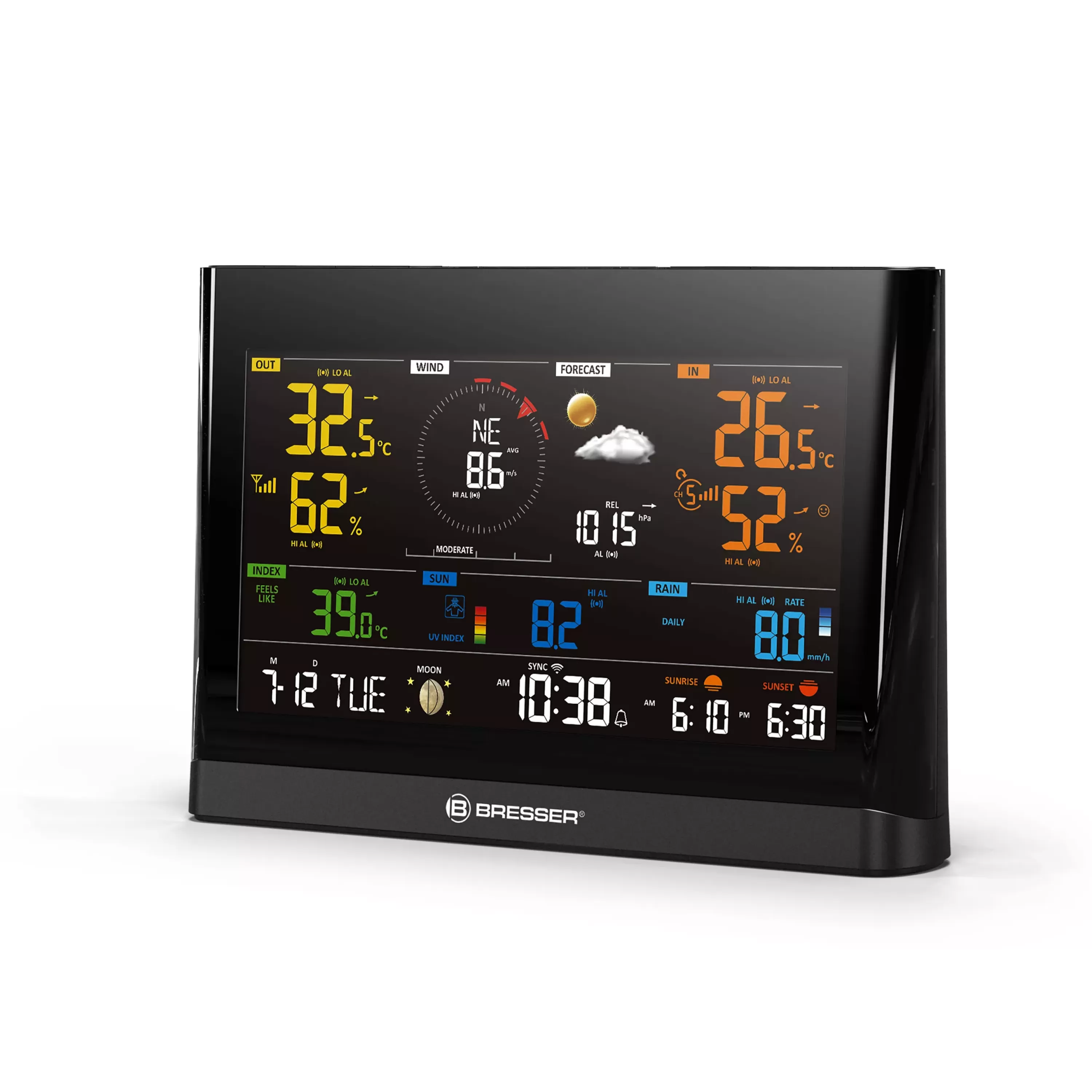 Best Sale Bresser WLAN Comfort Wetterstation mit 7-in-1-Profi-Sensor und modernem Farbdisplay