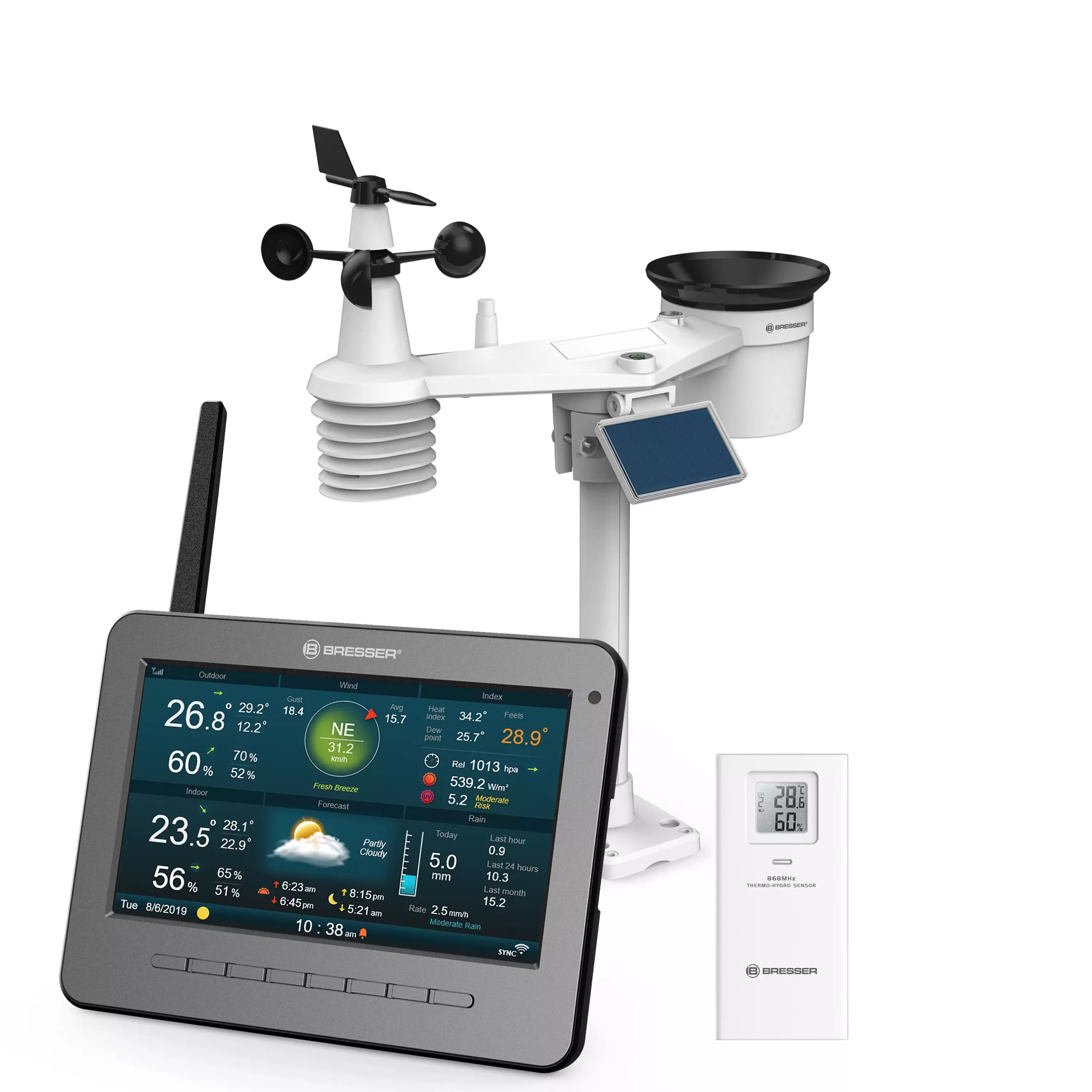Cheap Bresser WLAN HD TFT 7-in-1-Profi-Wetterstation mit verschiedenen Anzeige-Modi