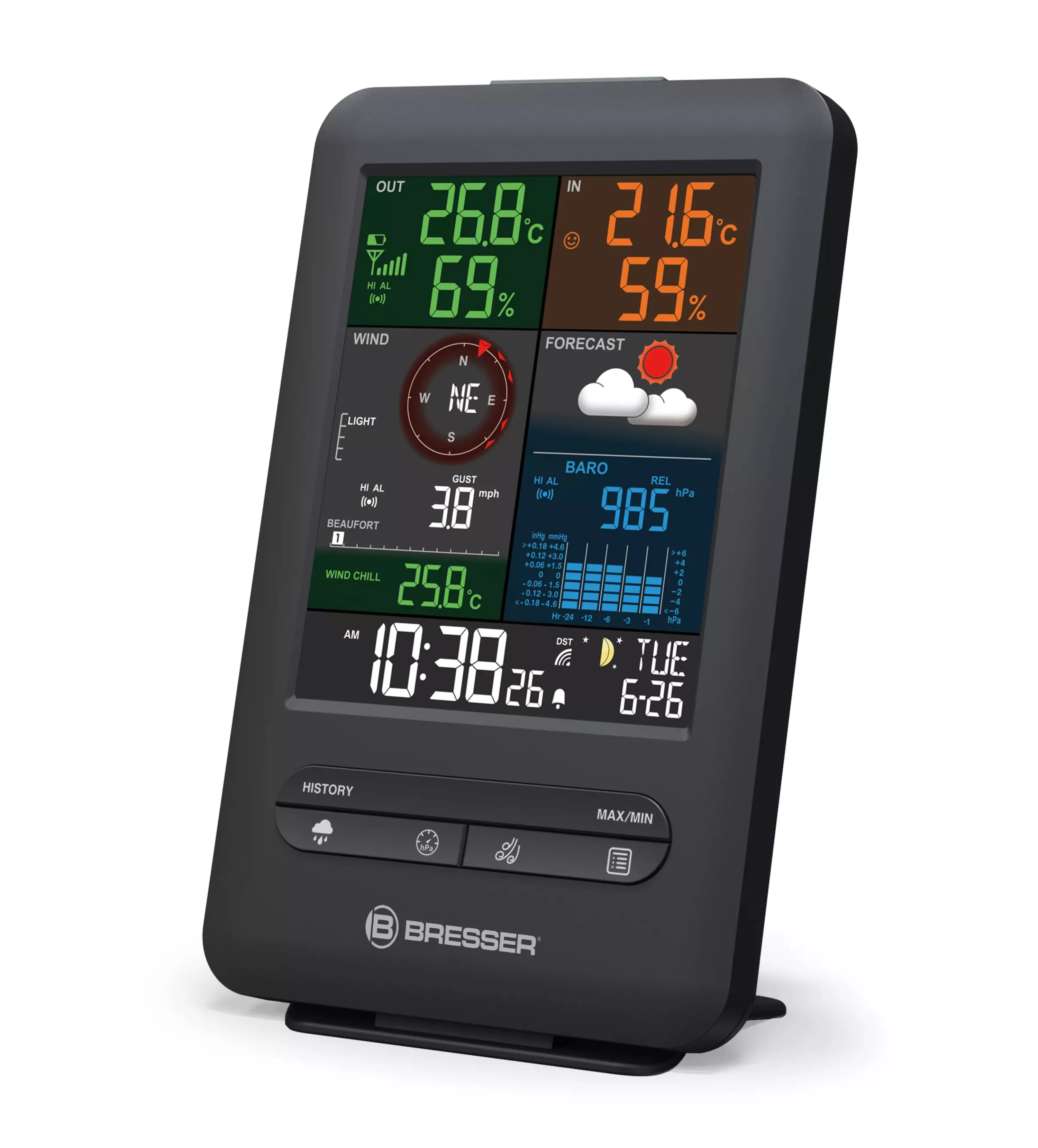 Outlet Bresser zusätzliche / Ersatz-Basisstation für 7002525 Beaufort Wetterstation 5-in-1