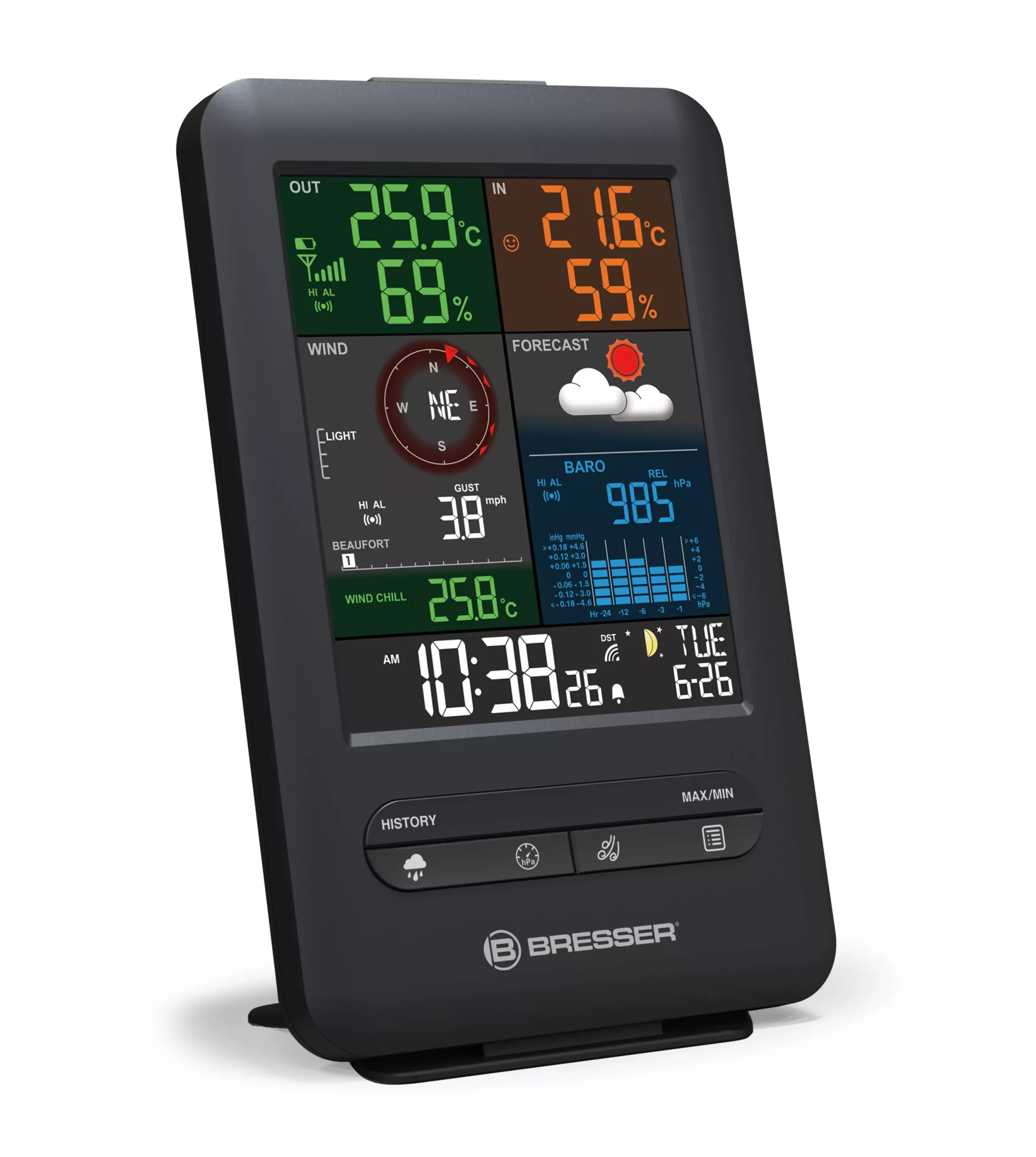 Outlet Bresser zusätzliche / Ersatz-Basisstation für 7002525 Beaufort Wetterstation 5-in-1