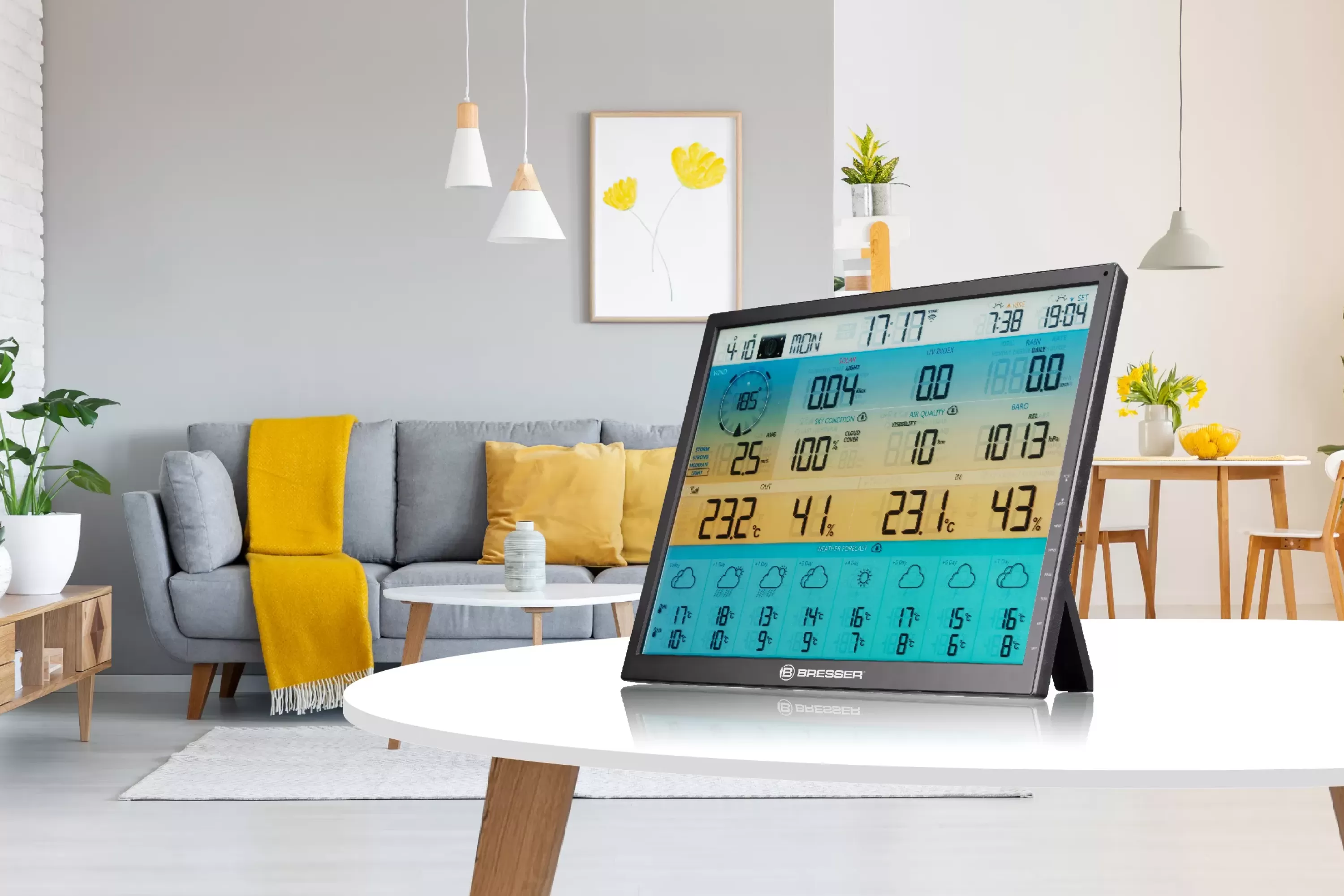 Best Bresser zusätzliche / Ersatz-Basisstation für 7003230 8-Tage 4CAST XL WLAN-Wetterstation