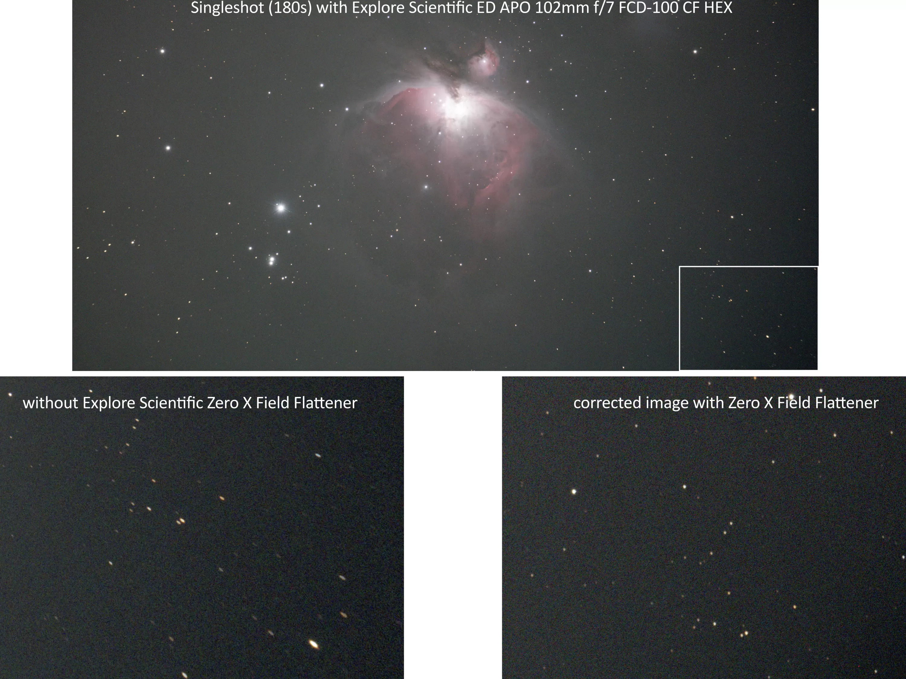 Flash Sale Bresser EXPLORE SCIENTIFIC Zero X Bildfeldebner 2''/M48 für ED80, ED102 u. ED127 APO