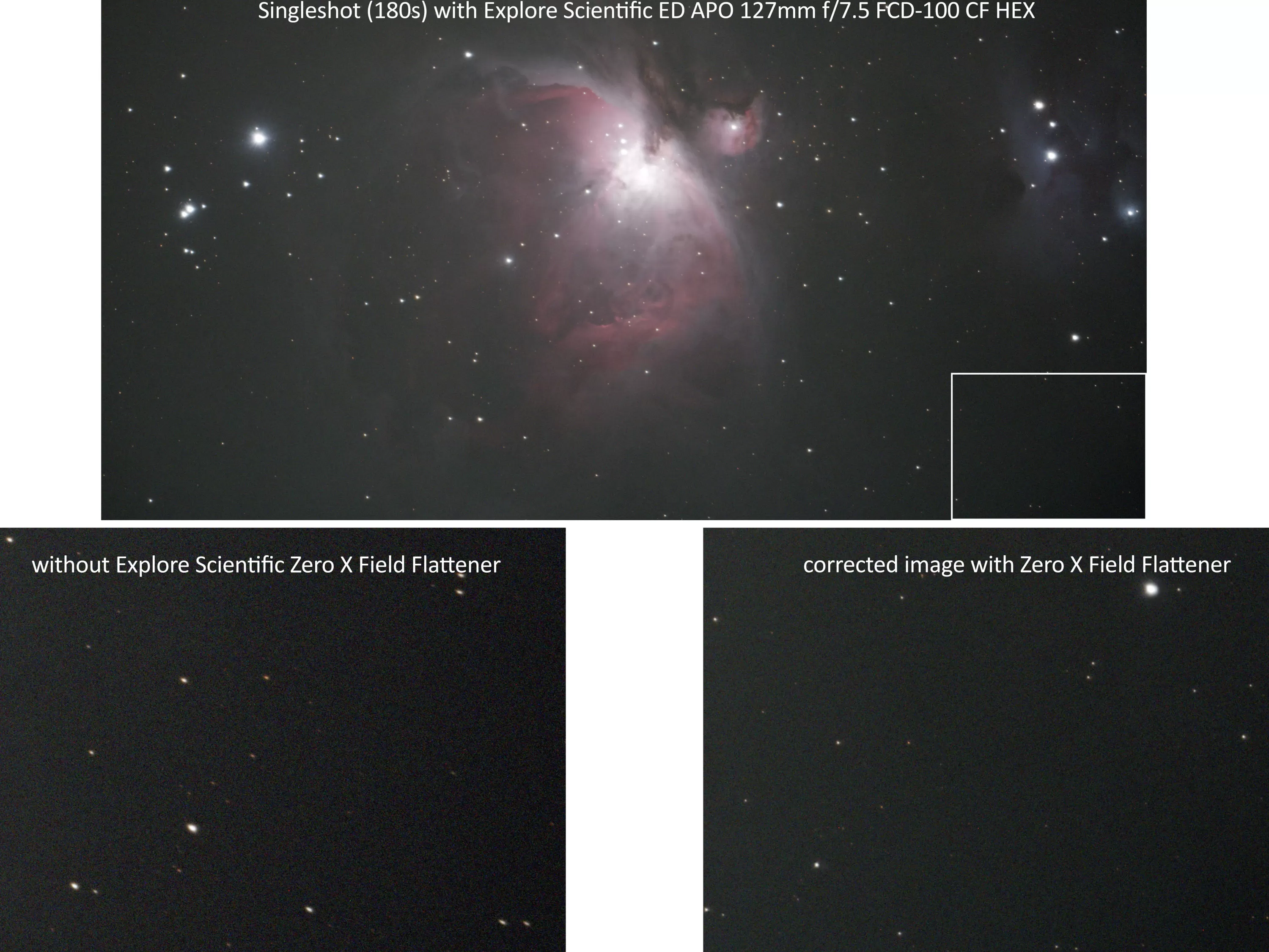 Flash Sale Bresser EXPLORE SCIENTIFIC Zero X Bildfeldebner 2''/M48 für ED80, ED102 u. ED127 APO