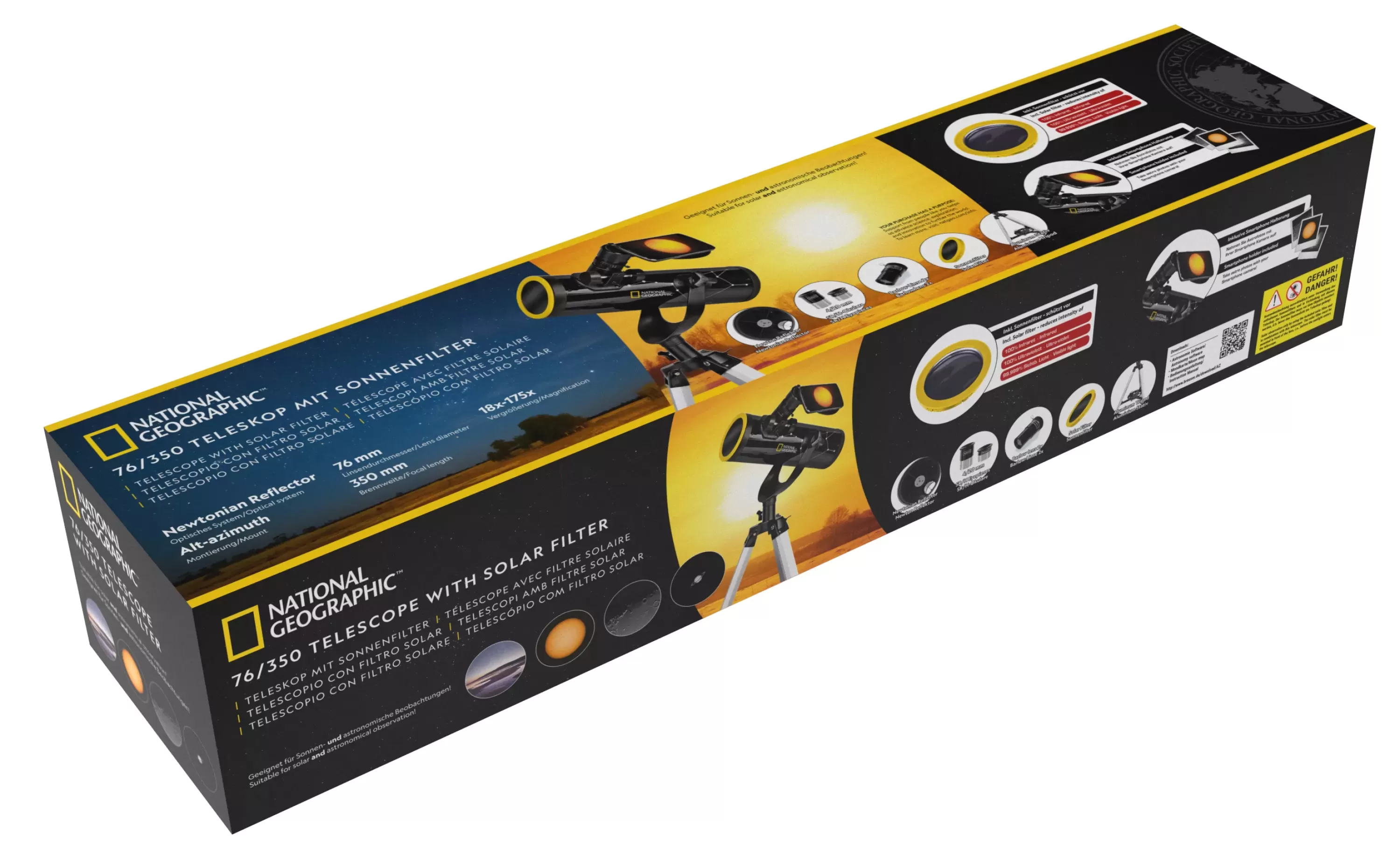Cheap Bresser NATIONAL GEOGRAPHIC 76/350 Teleskop mit Sonnenfilter und Smartphone-Halter